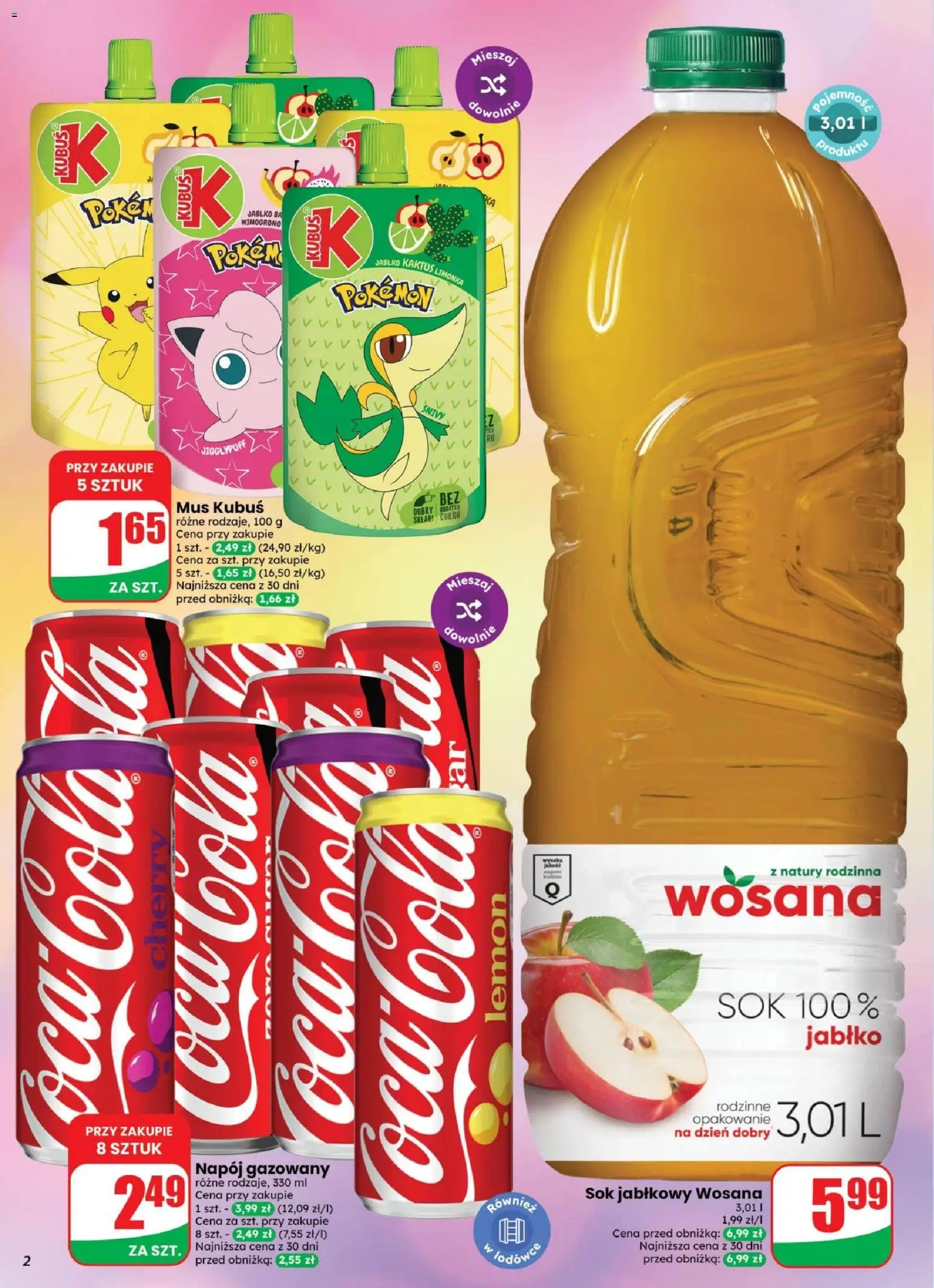 Dino gazetka - Weekendowe Okazje od 16.10.2026 | Strona: 2 | Produkty: Winogrono, Sok jabłkowy, Coca cola, Sok