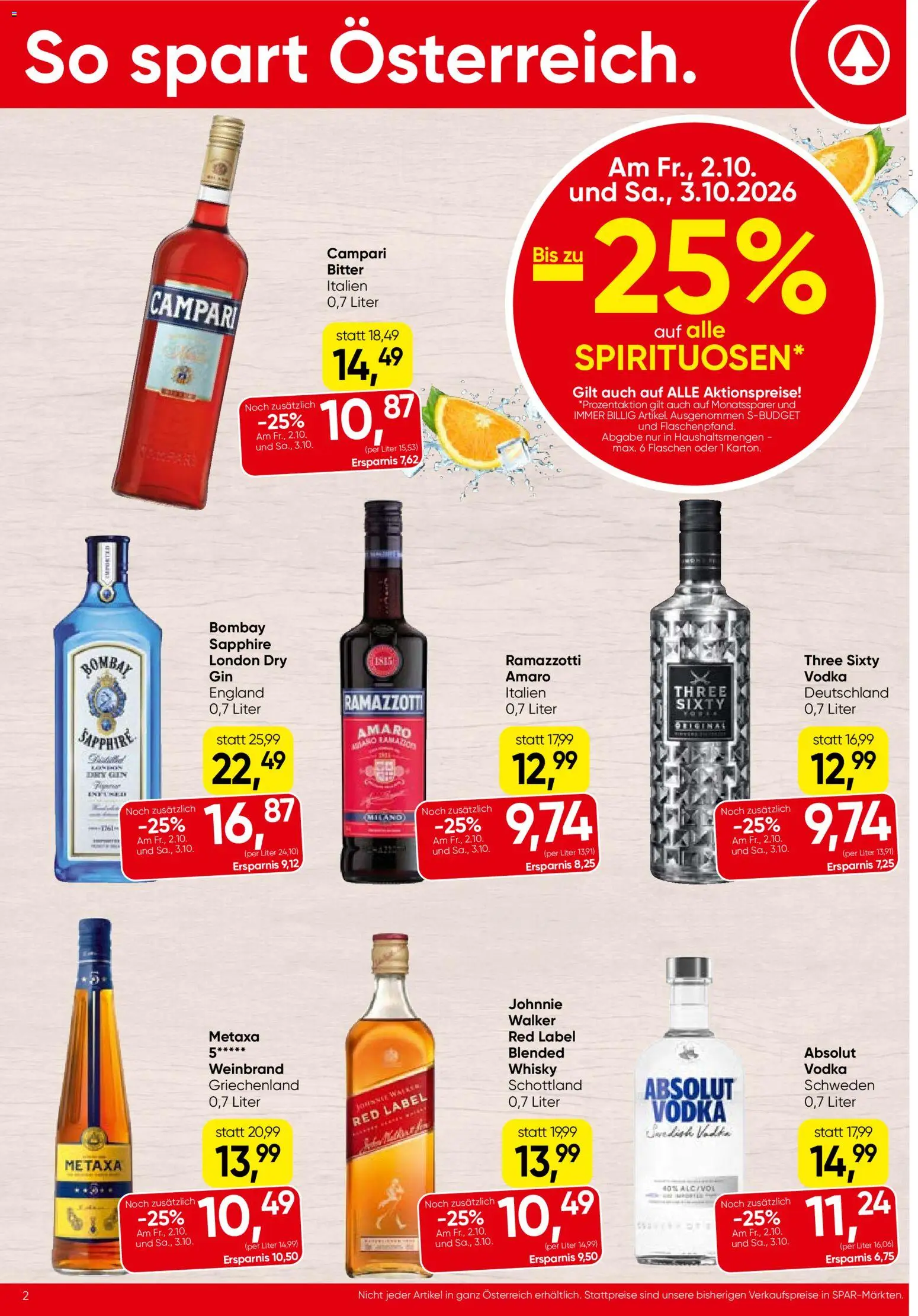 Spar Broschüre gültig ab 01.10.2026 | Seite: 2