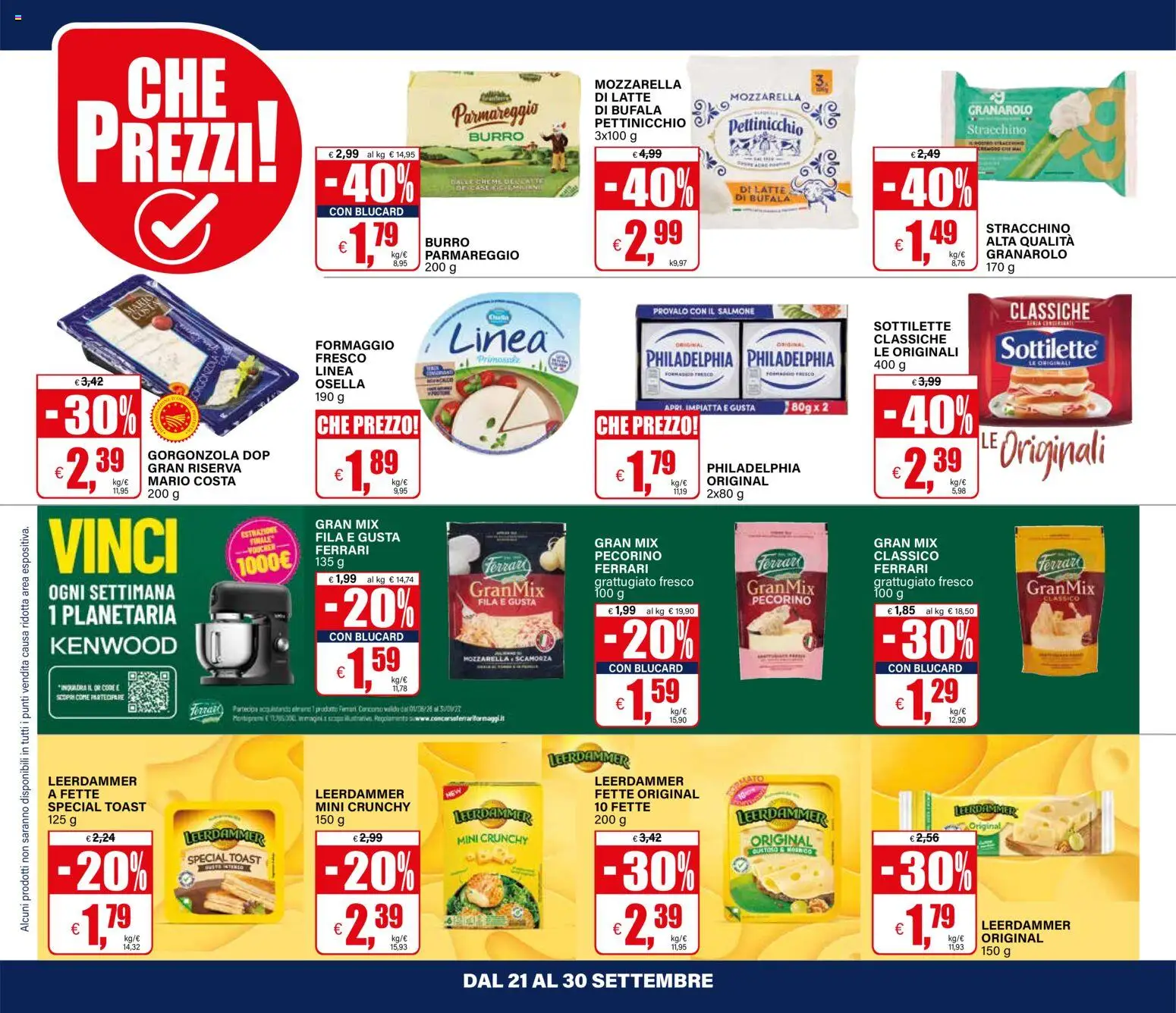Volantino Il Gigante del 21/09/2026 | Pagina: 8 | Prodotti: Formaggio, Burro, Mozzarella di bufala, Pecorino