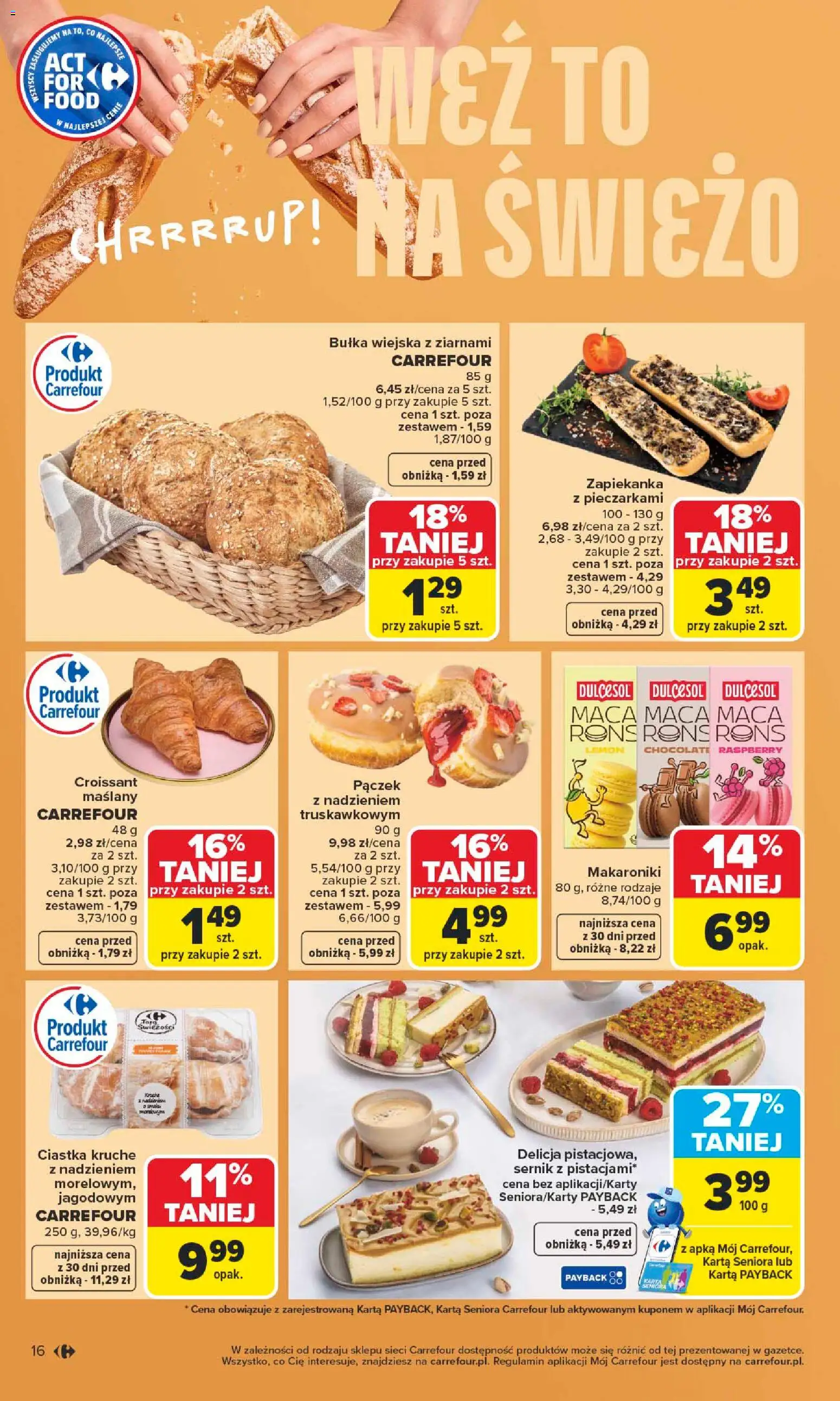 Carrefour gazetka od 25.05.2026 | Strona: 18 | Produkty: Karta, Zapiekanka, Ciastka kruche, Bułka