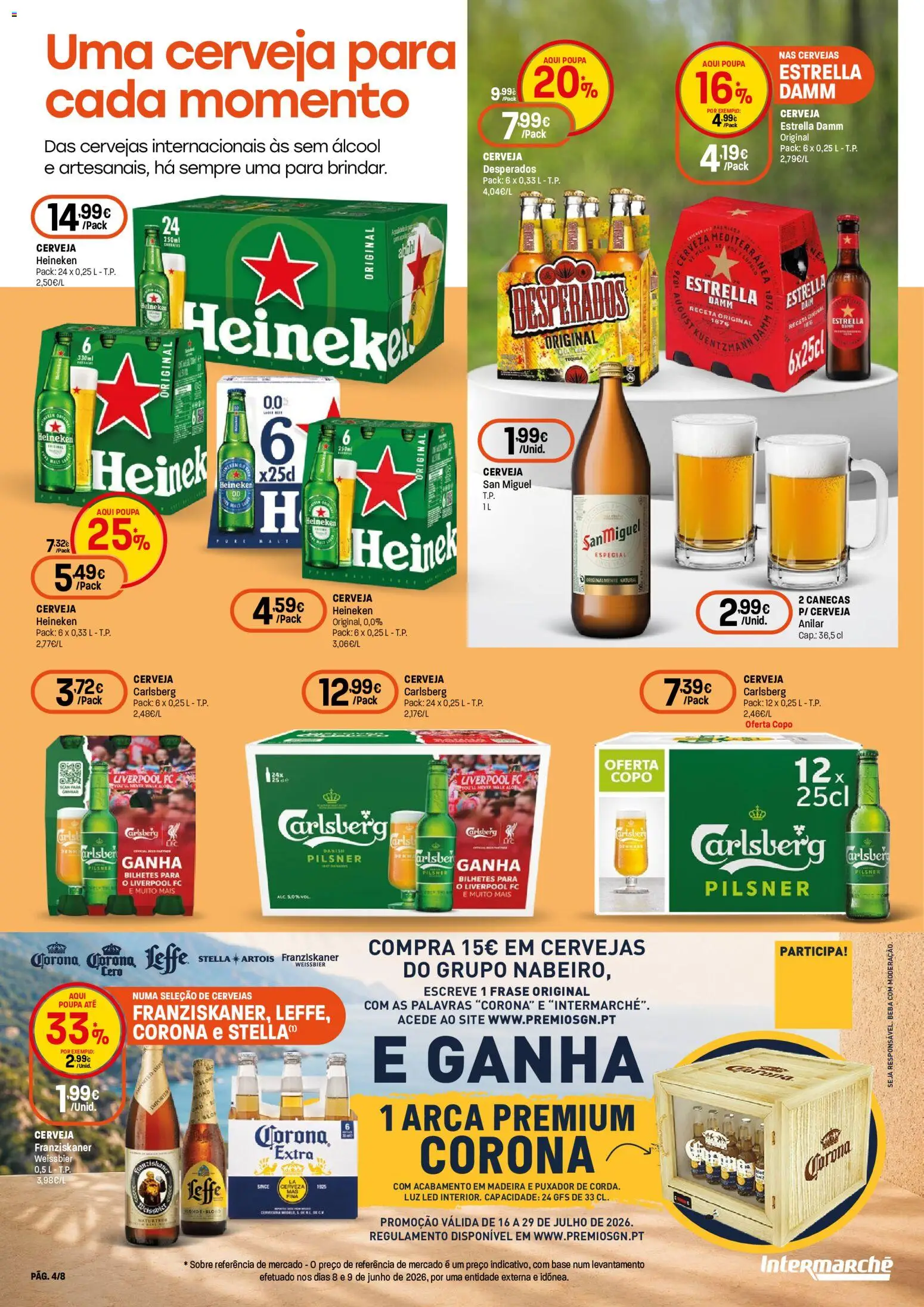 Intermarché Folheto Contact │ válido de 16/07/2026 | Página: 4 | Produtos: Base, Cerveja