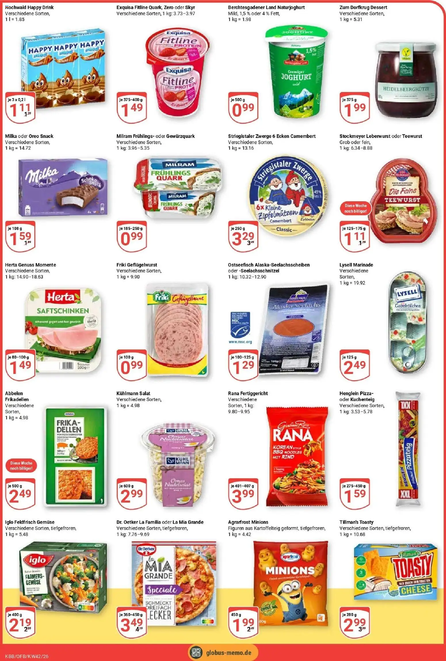 Globus Prospekt Koblenz-Bubenheim (ab 12.10.2026) » Angebote online | Seite: 3 | Produkte: Iglo, Milka, Skyr, Exquisa