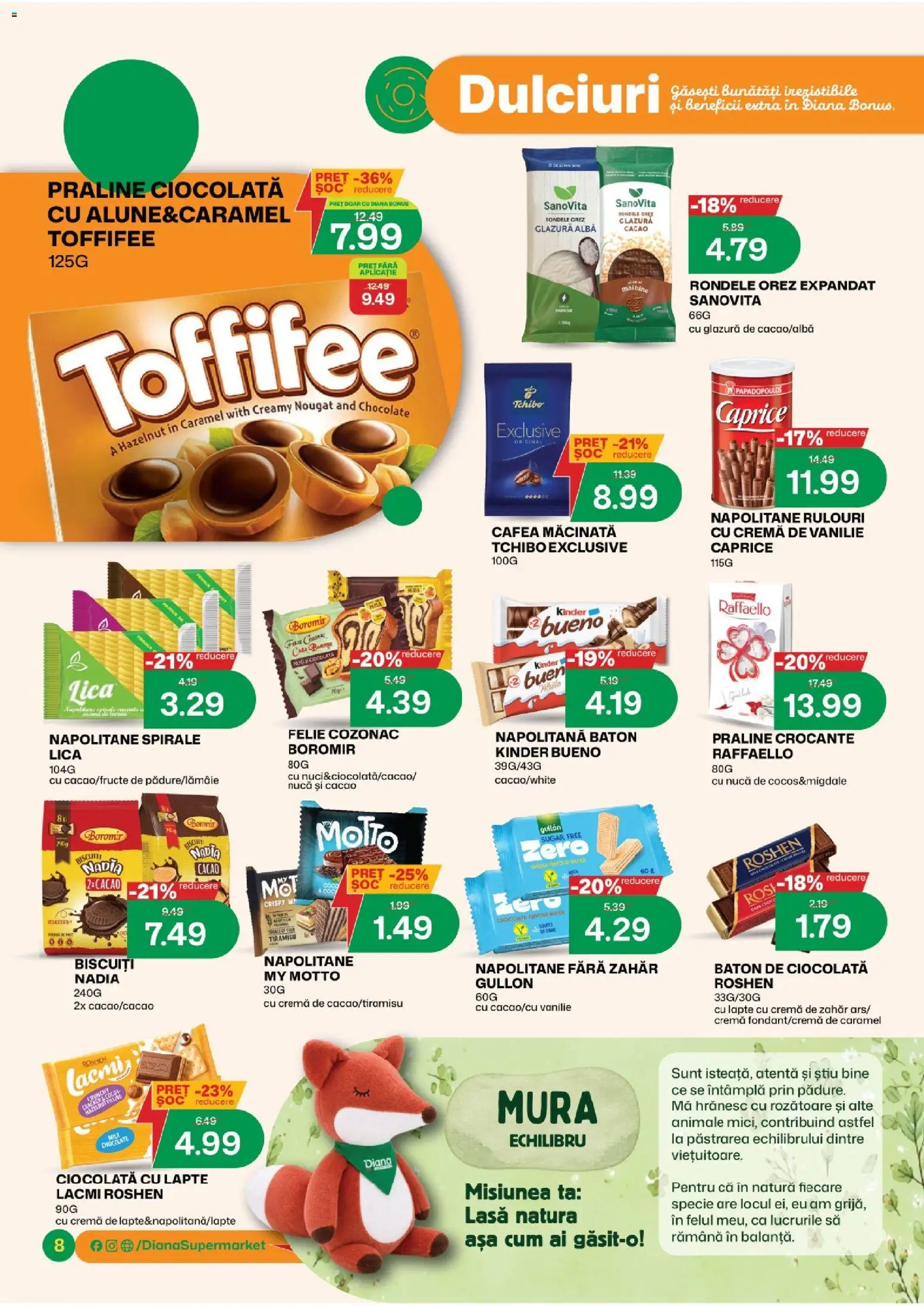 Noul catalog Diana – valabil de la 16.10.2026 | Pagină: 10 | Produse: Toffifee, Cafea macinata, Praline, Orez
