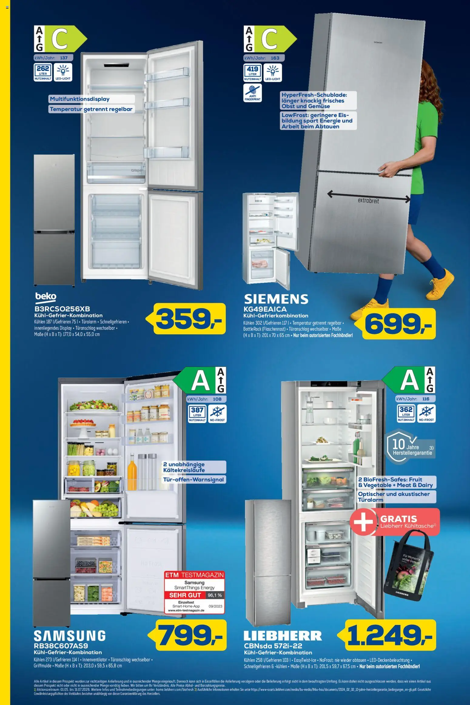 Euronics  Aktueller Prospekt – gültig ab 10.06.2026 | Seite: 10 | Produkte: Samsung, Gemüse, Obst, Kühlgefrierkombination