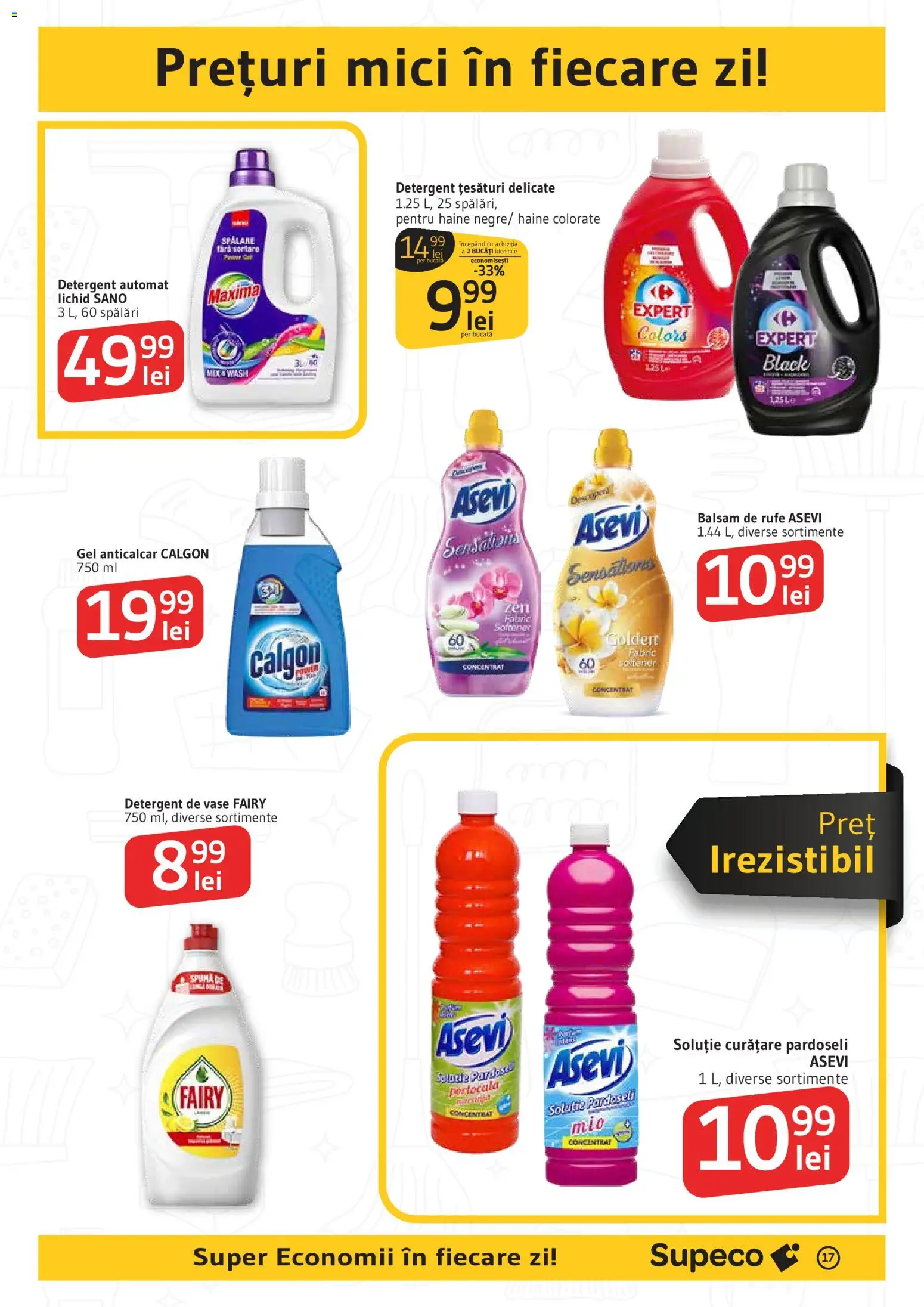 Noul catalog Supeco – valabil de la 11.06.2026 | Pagină: 17 | Produse: Detergent de vase, Mici, Balsam, Balsam de rufe
