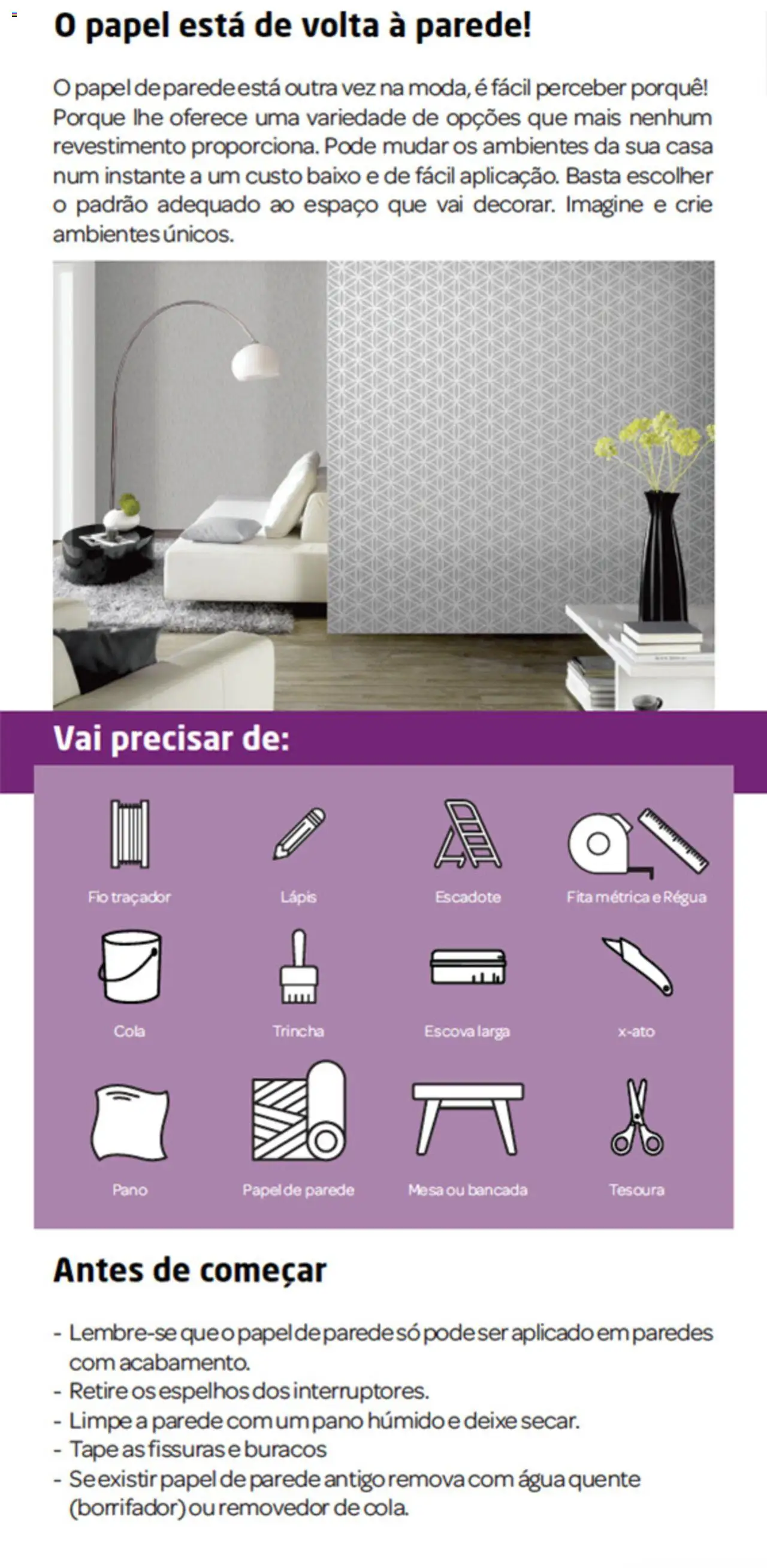 BricoMarché Papel de Parede │ válido de 27/12/2023 | Página: 2 | Produtos: Bancada, Mesa, Papel de parede