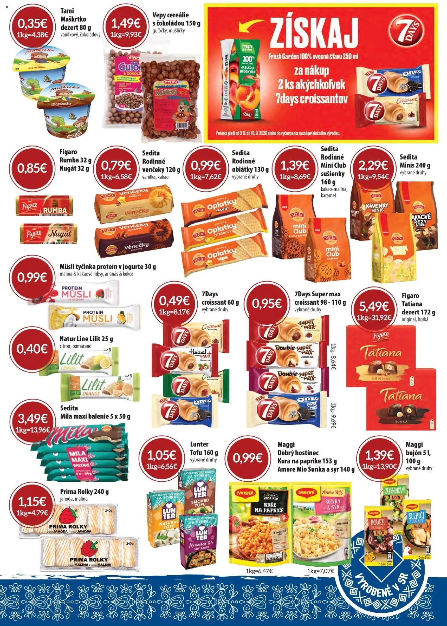 Nové CBA Komfos akcie – leták je platný od 03.09.2026 | Strana: 5 | Produkty: Müsli, Bujón, Sušienky, Protein