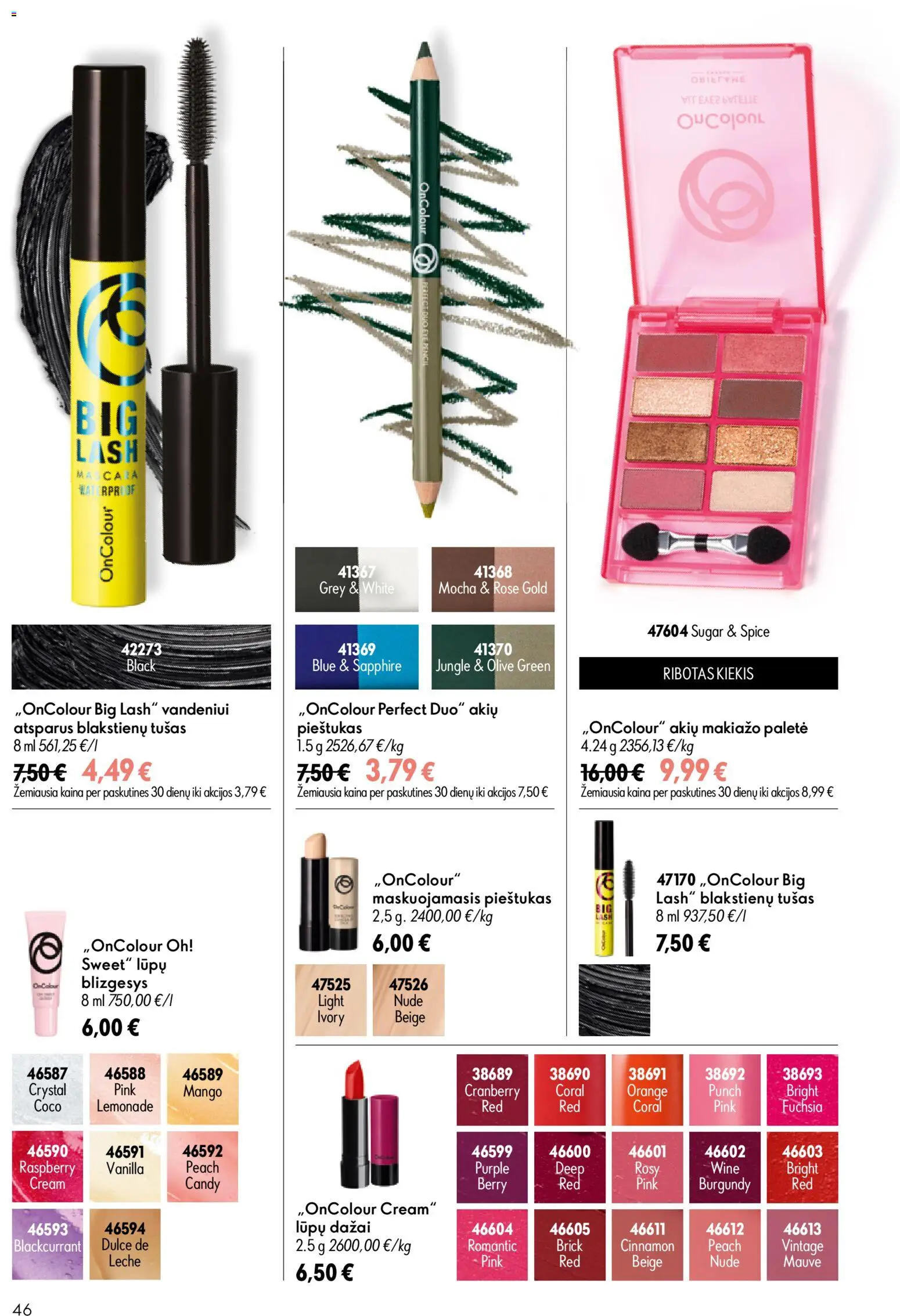 Oriflame akcijos nuo 2026.07.15 | Puslapis: 46 | Prekių: Tušas