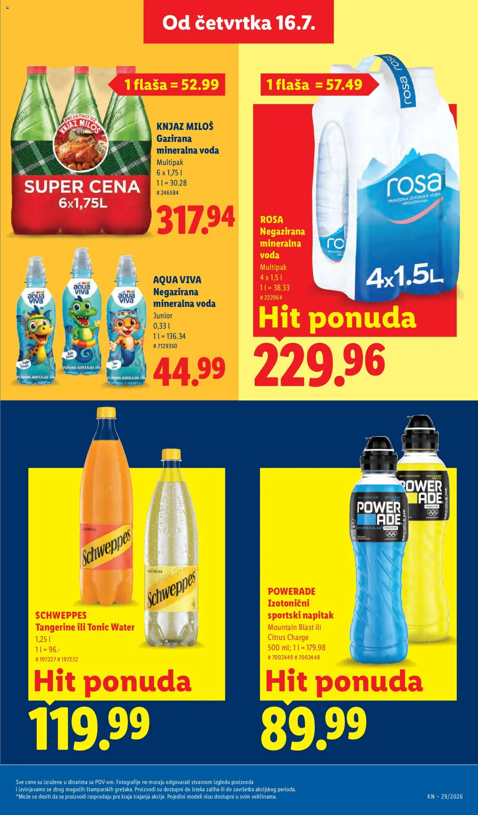 Lidl katalog - važi od 16.07.2026 | Strana: 39 | Proizvode: Schweppes, Voda, Izvorska voda, Tonic