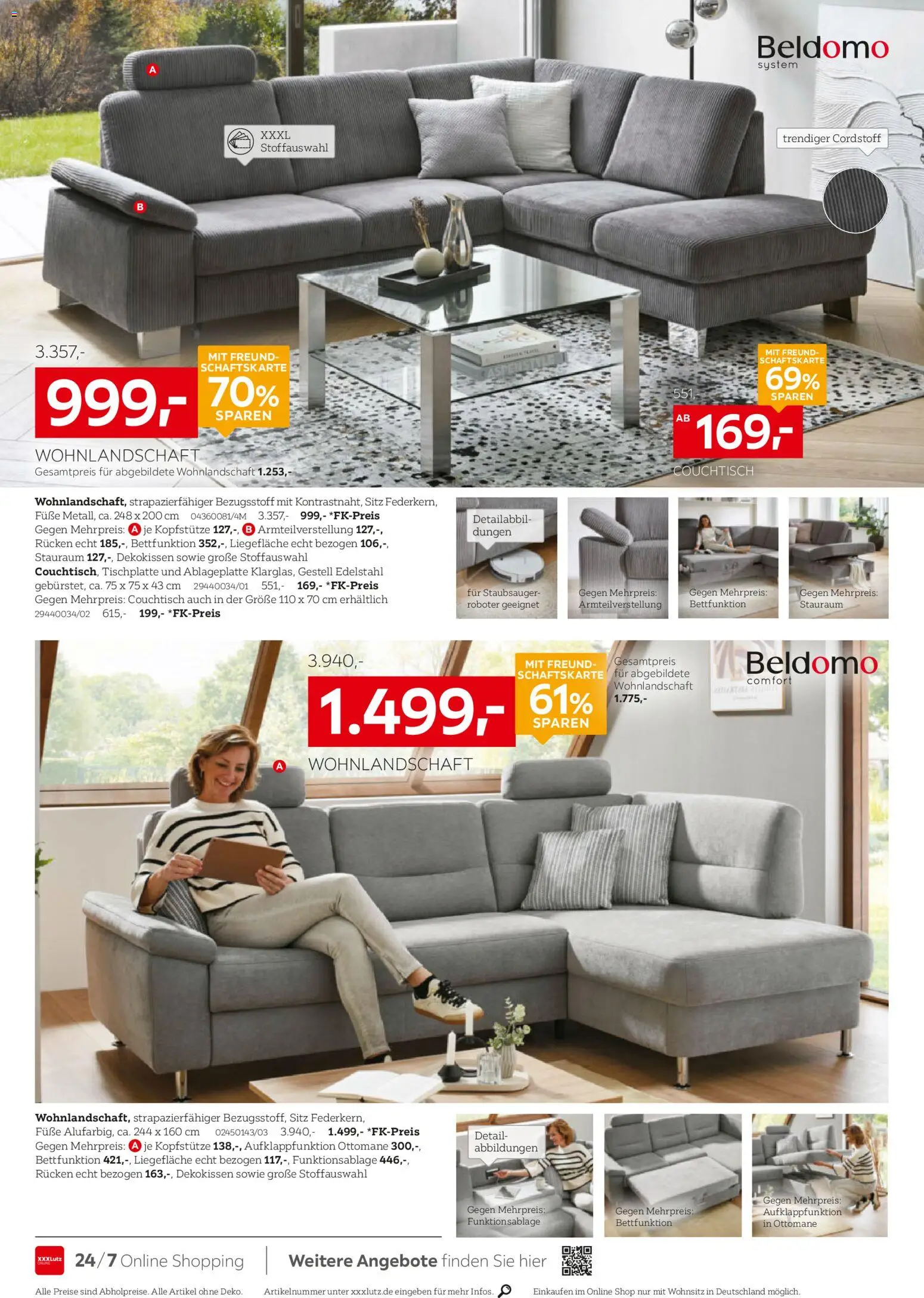 XXXLutz Polstermöbeltesterinnen und -tester gesucht! – gültig ab 29.08.2026 | Seite: 4 | Produkte: Wohnlandschaft, Staubsauger, Roboter, Couchtisch