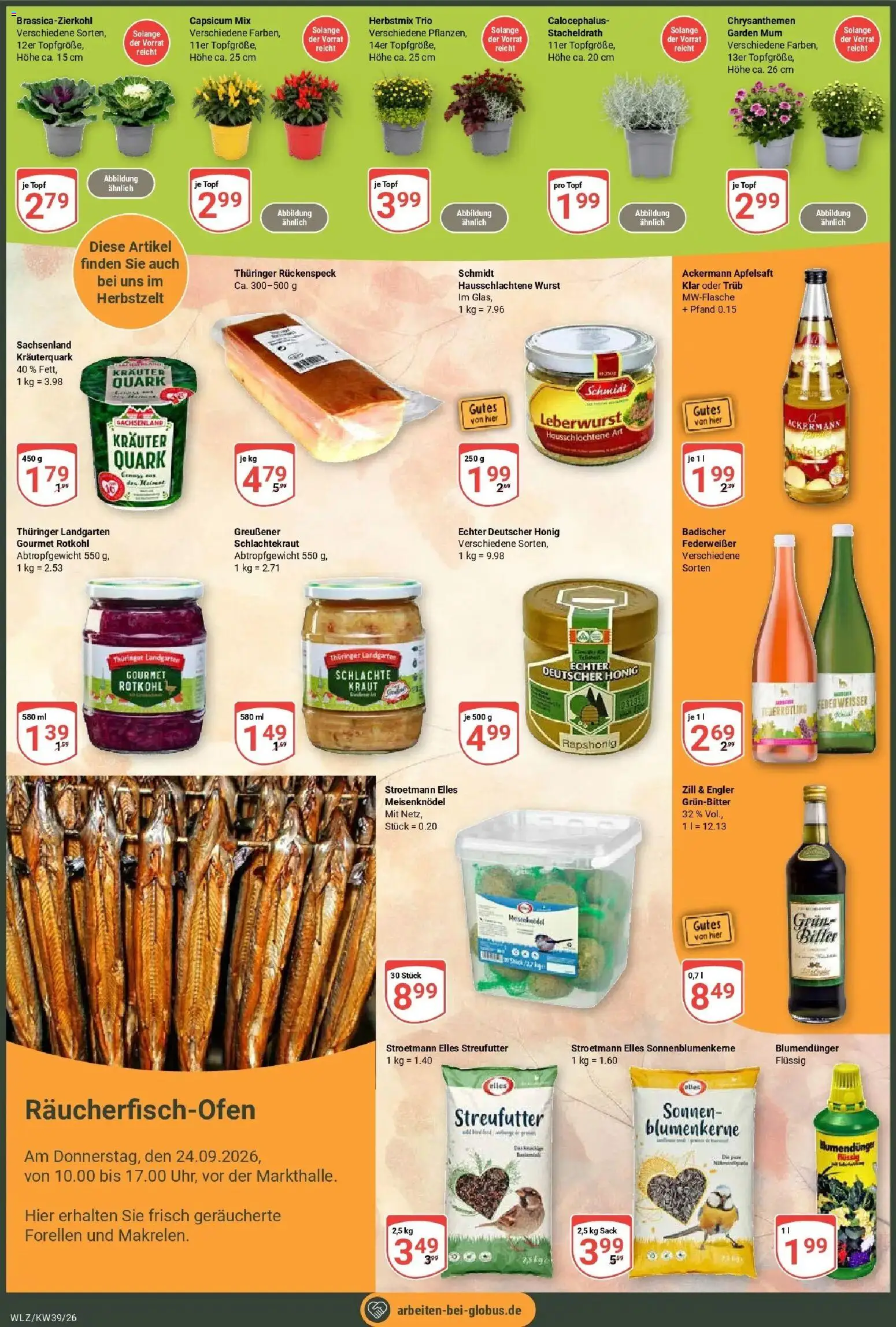 Globus Prospekt Weischlitz (ab 21.09.2026) » Angebote online | Seite: 2 | Produkte: Top, Rotkohl, Apfelsaft, Wurst