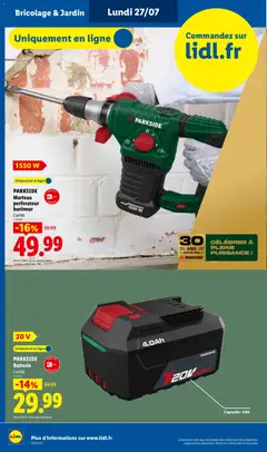 LIDL - Prévisualisation de LIDL catalogue valide à partir de 23/07/2026 | Page: 48 | Produits: Marteau, Batterie