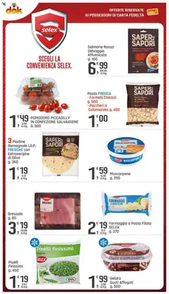 Anteprima del volantino DOK volantino Riapertura Maglie valido a partire dal 30/07/2026 | Pagina: 20 | Prodotti: Salmone, Bresaola, Pomodoro, Formaggio