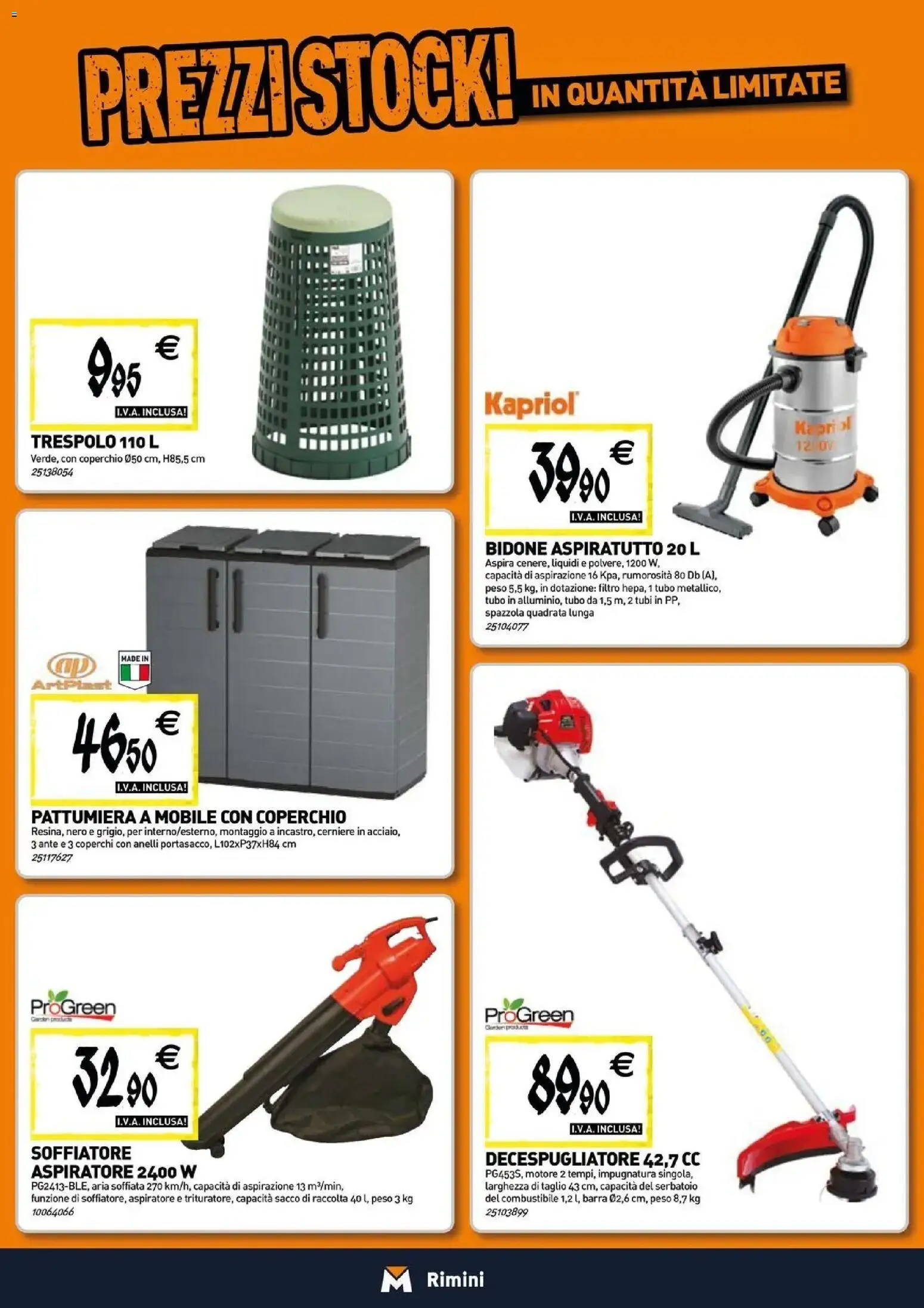 Nuovo TECNOMAT catalogo Rimini dal 27/08/2026 > offerte anteprima 🛍️ | Pagina: 17 | Prodotti: Spazzola, Mobile, Tubo, Decespugliatore