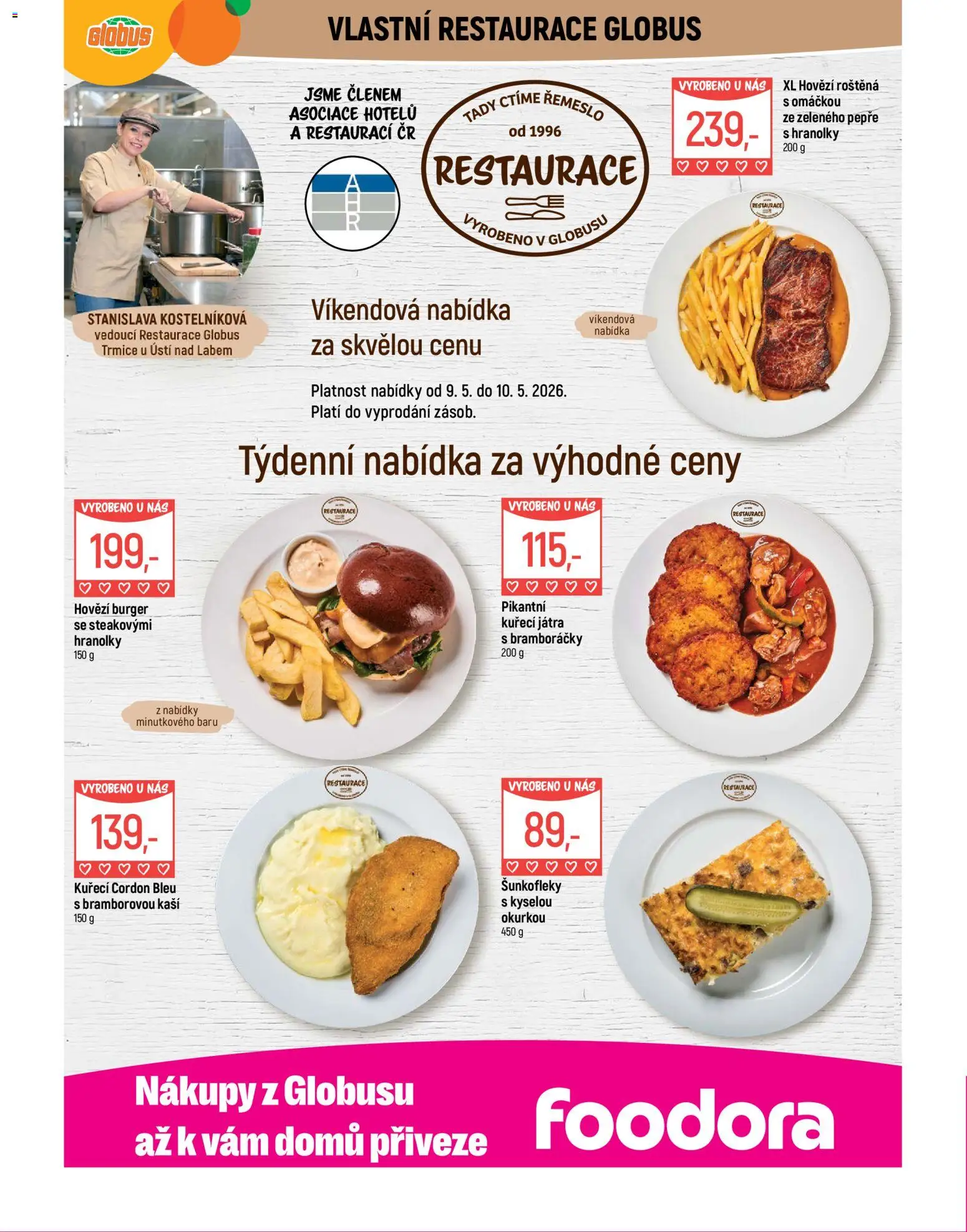 Globus leták - Trmice od 06.05.2026 | Strana: 7 | Produkty: Burger, Hovězí, Hovězí roštěná, Hovězí burger