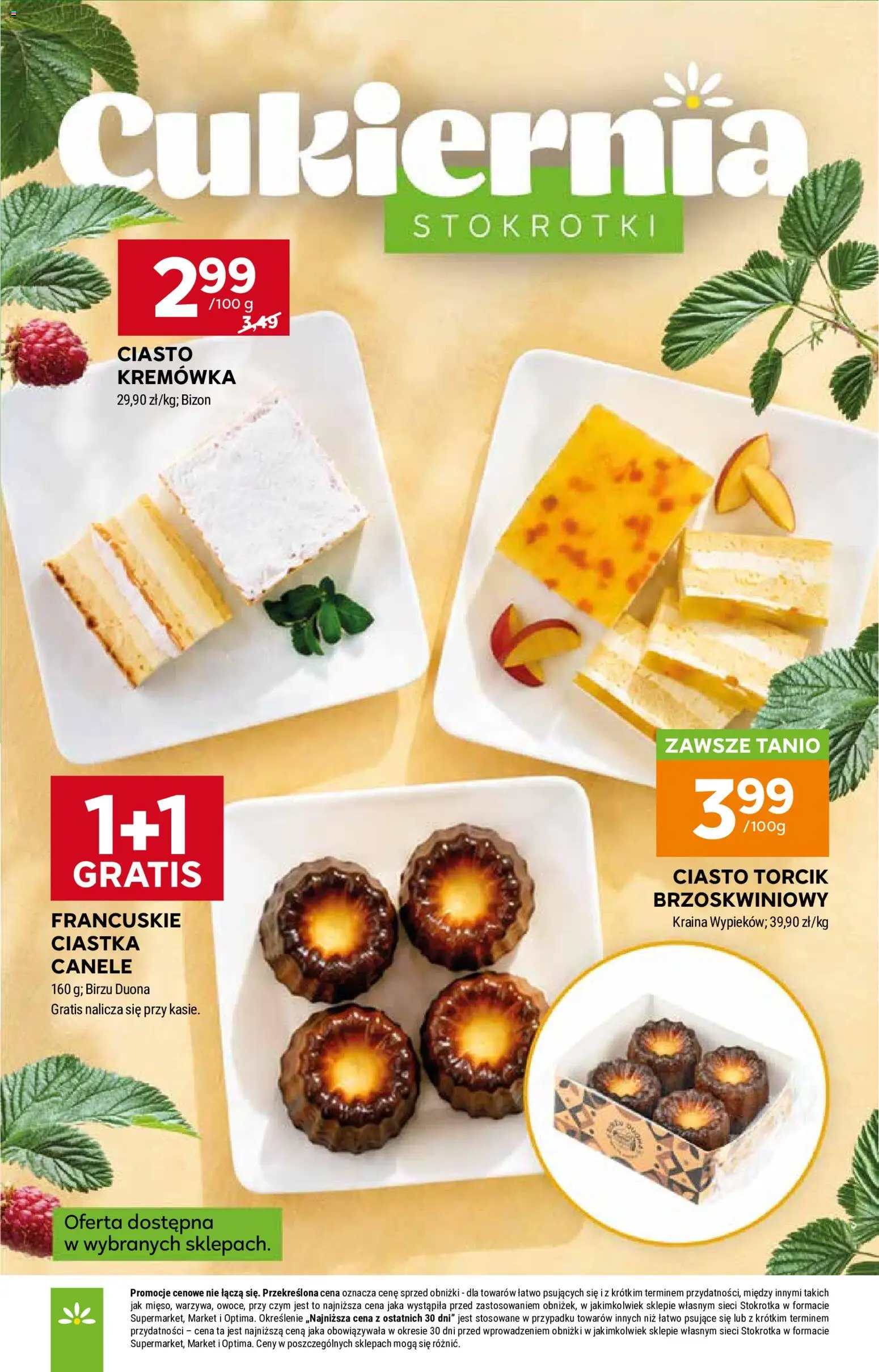 Stokrotka gazetka - Market od 30.07.2026 | Strona: 21 | Produkty: Stokrotka, Ciasto, Ciastka