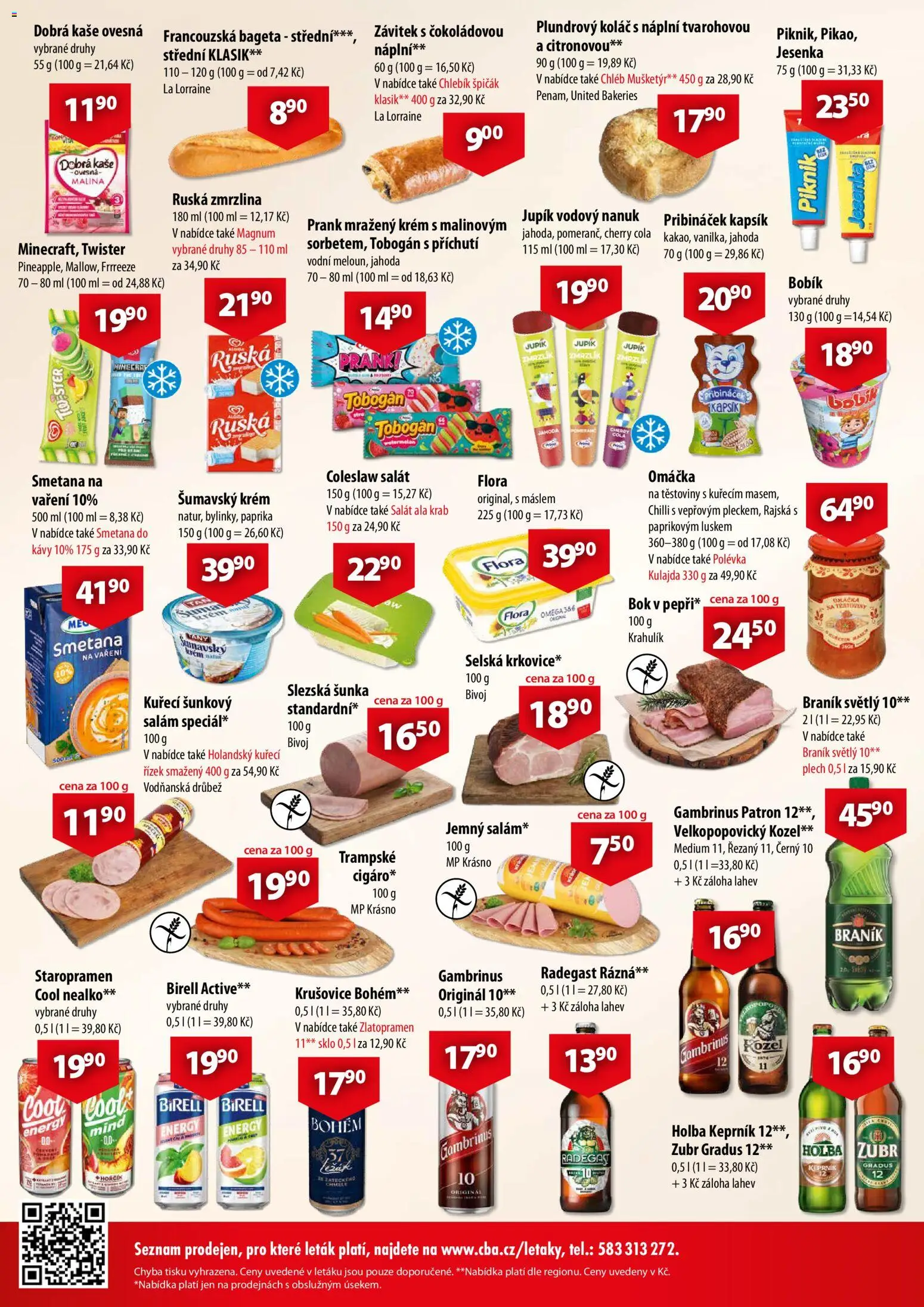 CBA leták - Market od 05.08.2026 | Strana: 2 | Produkty: Salát, Velkopopovický Kozel, Flora, Gambrinus