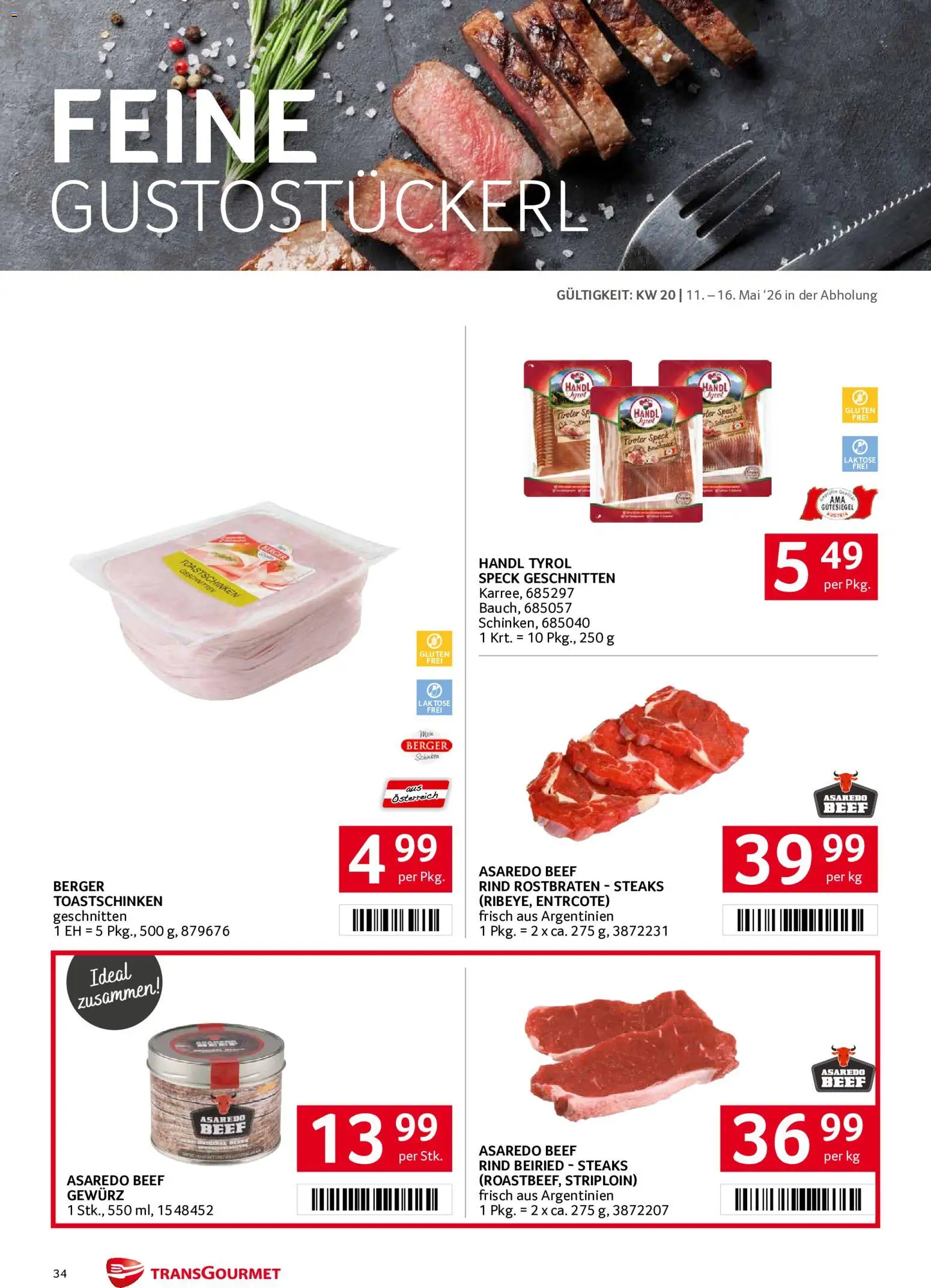 Transgourmet Flugblatt gültig ab 11.05.2026 | Seite: 34
