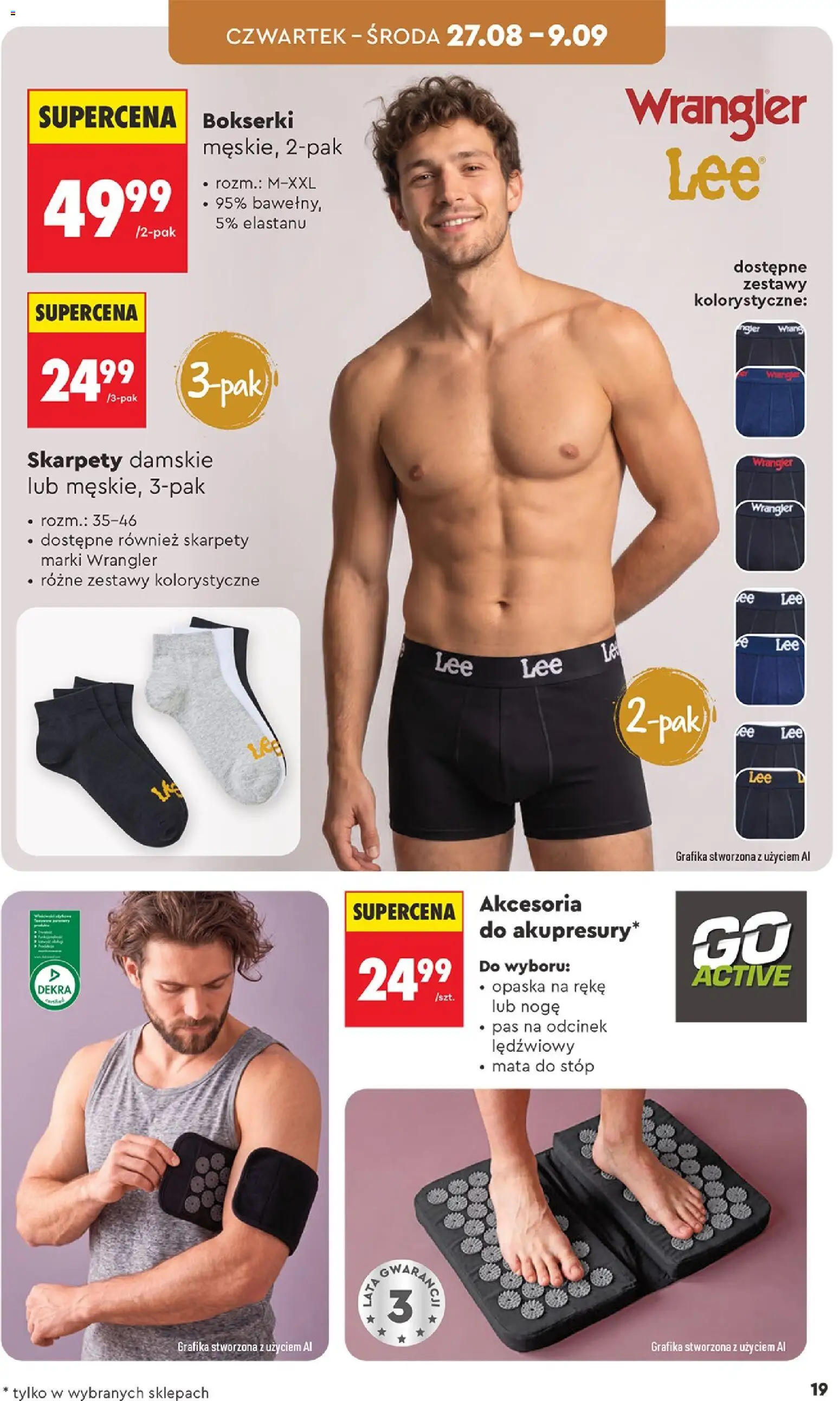 Biedronka gazetka - Hity i inspiracje od 24.08.2026 | Strona: 19 | Produkty: Skarpety, Bokserki, Skarpety damskie