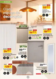 Pré-visualização Leroy Merlin Catálogo válido de 18/06/2026 | Página: 23 | Produtos: Candeeiro, Moldura, Tapete, Papel de parede