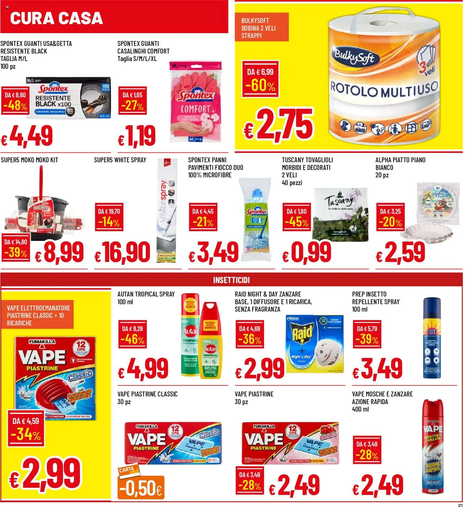 Volantino Galassia del 09/07/2026 | Pagina: 21 | Prodotti: Guanti, Piatto, Insetticida, Fragranza