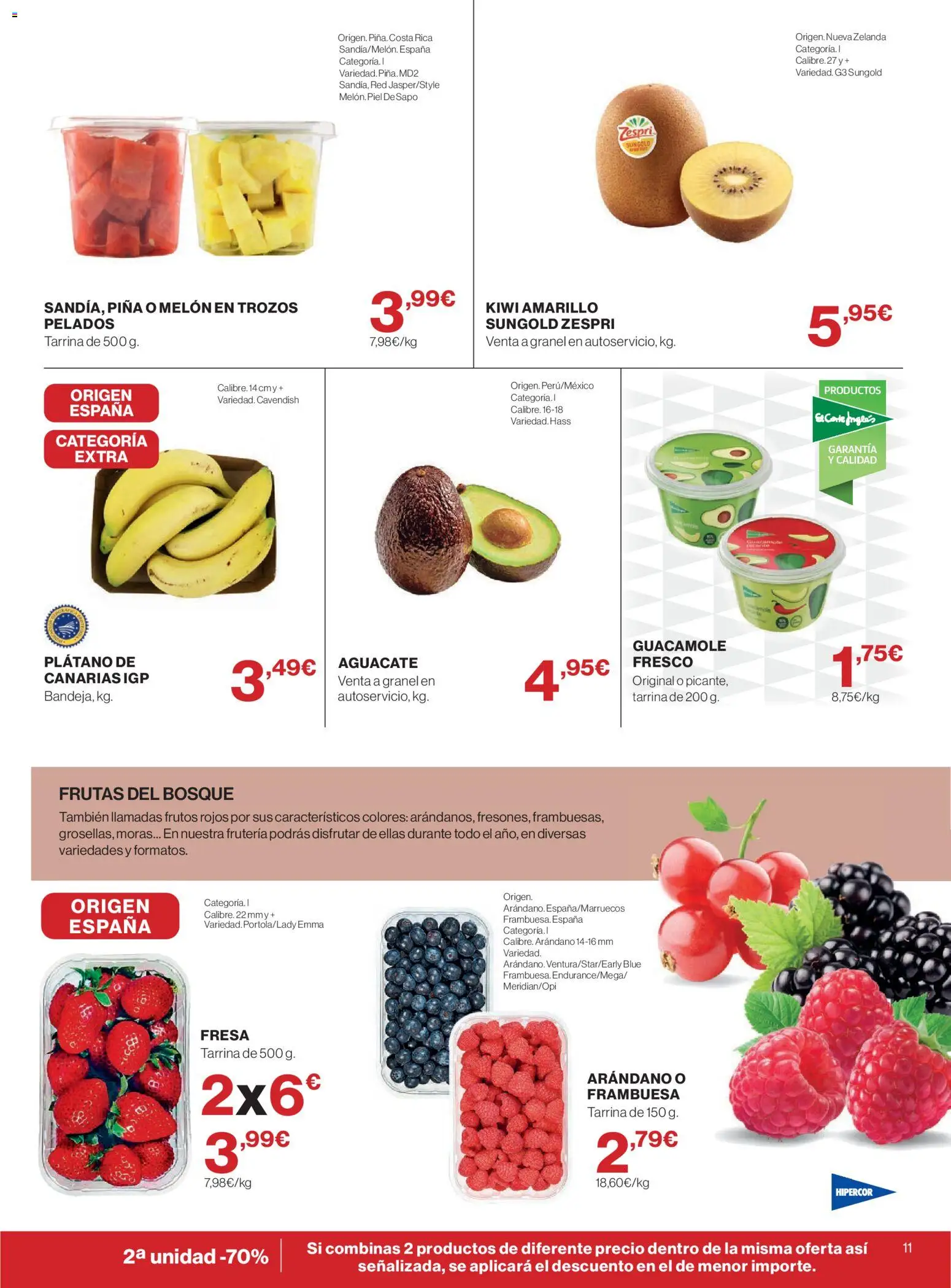 Hipercor catálogo │ válido desde el 16/07/2026 | Página: 11 | Productos: Φορτιστής, Piña, Guacamole, Kiwi