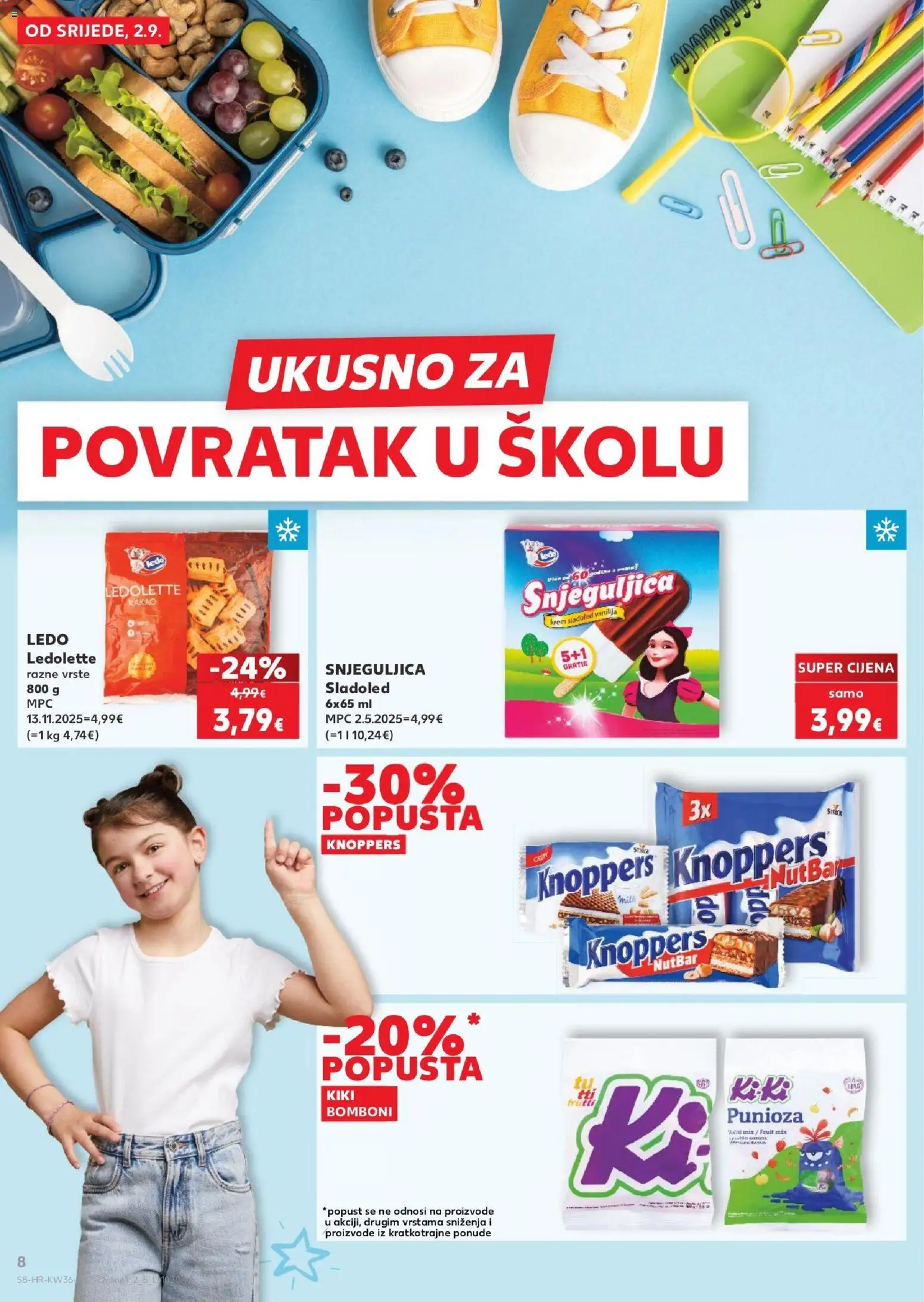 Kaufland katalog | vrijedi od 02.09.2026 | Stranica: 8 | Proizvodi: Bomboni, Ledo, Sladoled, Kakao