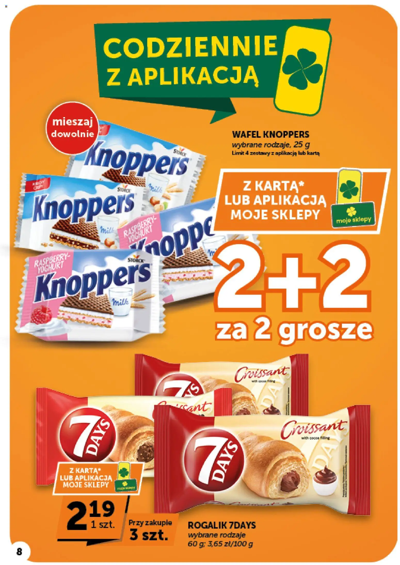 ABC gazetka - Minimarket od 01.10.2026 | Strona: 8 | Produkty: Knoppers, Karta, Croissant, 7days