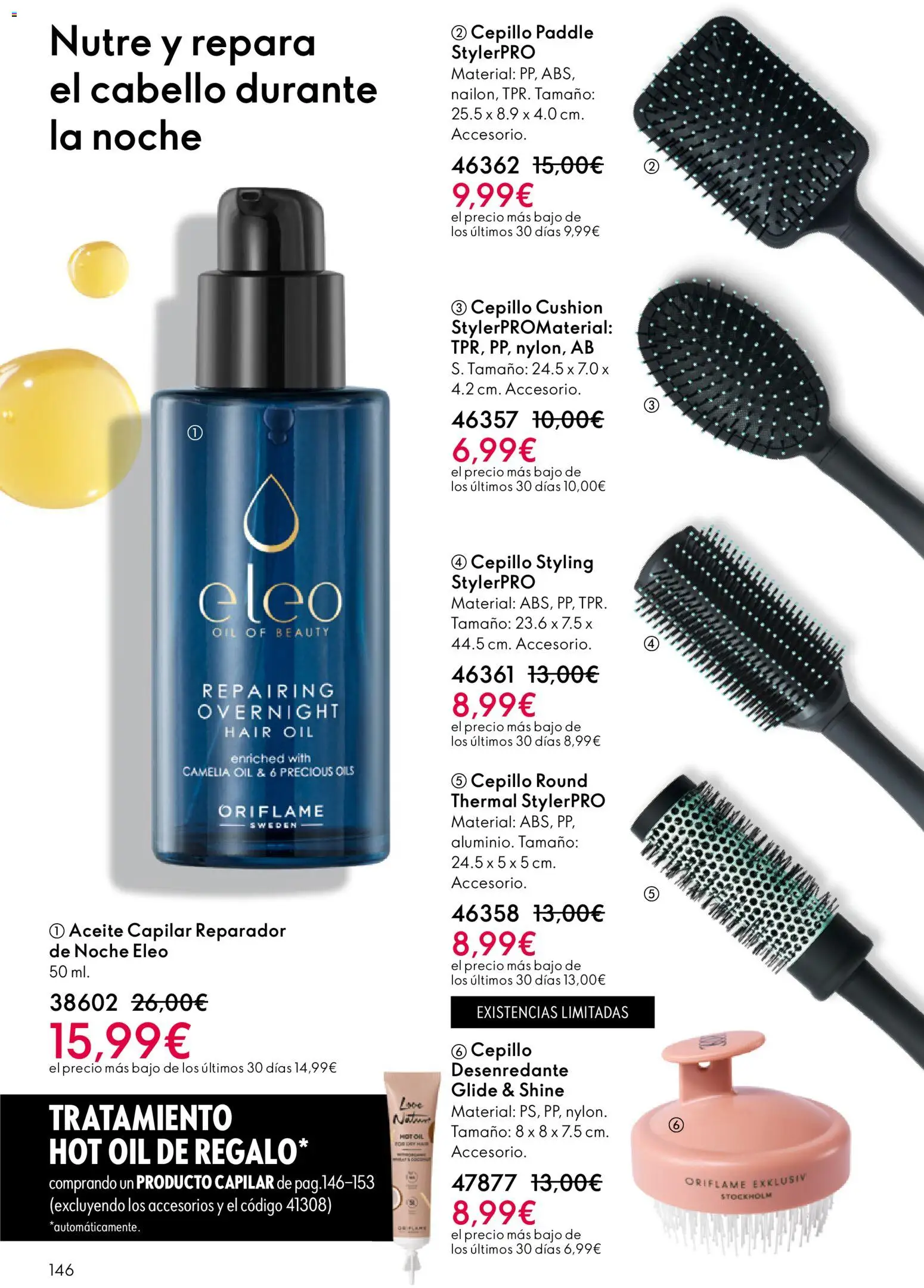 Oriflame - Catálogo Campaña 8 │ válido desde el 03.06.2026 | Página: 146 | Productos: Cepillo, Aceite