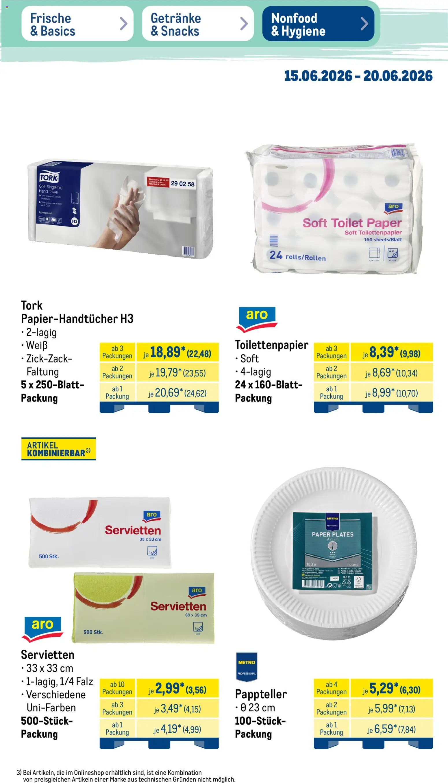 Metro Non Food & Hygiene – gültig ab 15.06.2026 | Seite: 5 | Produkte: Toilettenpapier