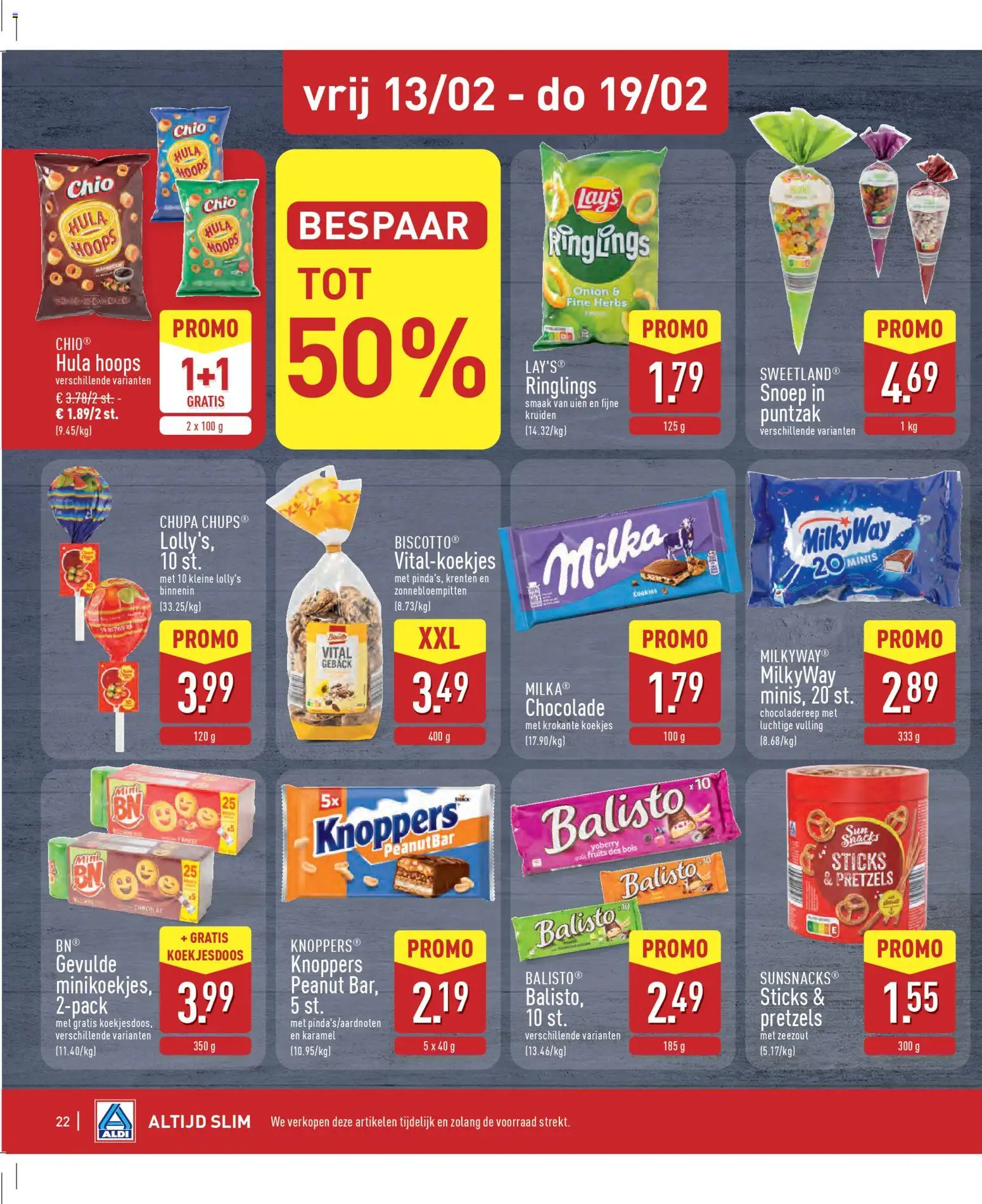 {H1} | Pagina: 22 | Producten: Koekjes, Zonnebloempitten, Snacks, Snoep