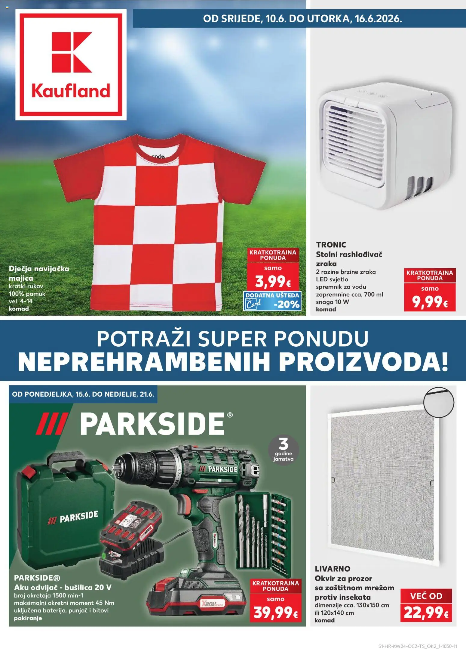 Kaufland HR akciós ujság - amely érvényes a következő dátumtól: 10.06.2026 | Oldal: 1 | Termékek: Parkside