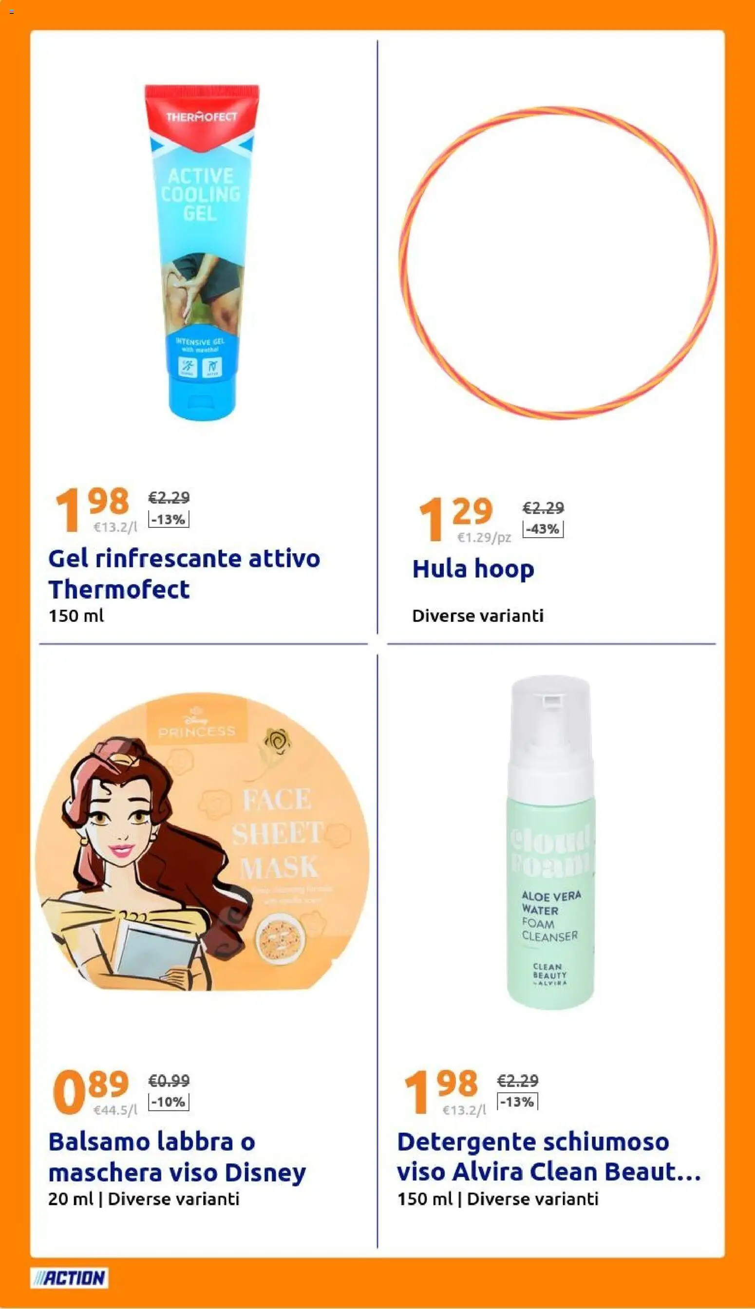 Volantino Action del 05/08/2026 | Pagina: 20 | Prodotti: Balsamo, Detergente, Maschera viso, Aloe vera