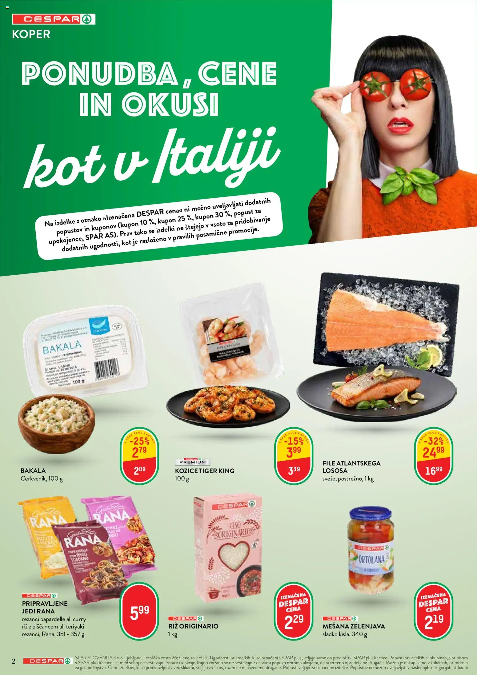 Novi Spar katalog ponudbe – veljaven od 17.06.2026 | Stran: 2 | Izdelki: Rezanci, Kozice, Riz, Zelenjava