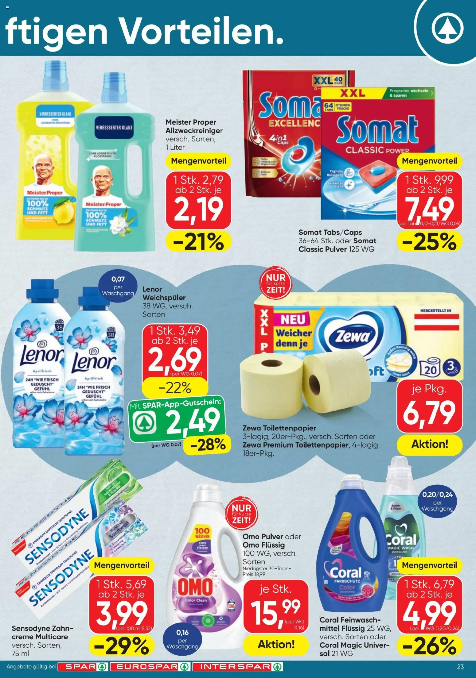 Spar - Flugblatt gültig ab 01.07.2026 | Seite: 23 | Produkte: Creme, Weichspüler
