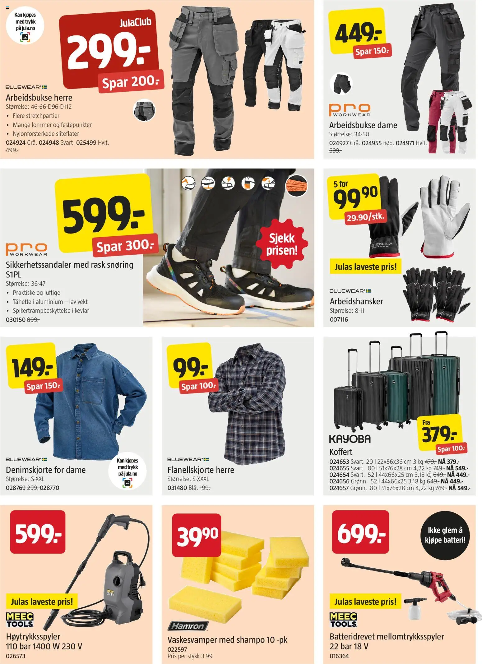 {H1} | Side: 4 | Produkter: Koffert, Vekt, Høytrykksspyler, Batteri