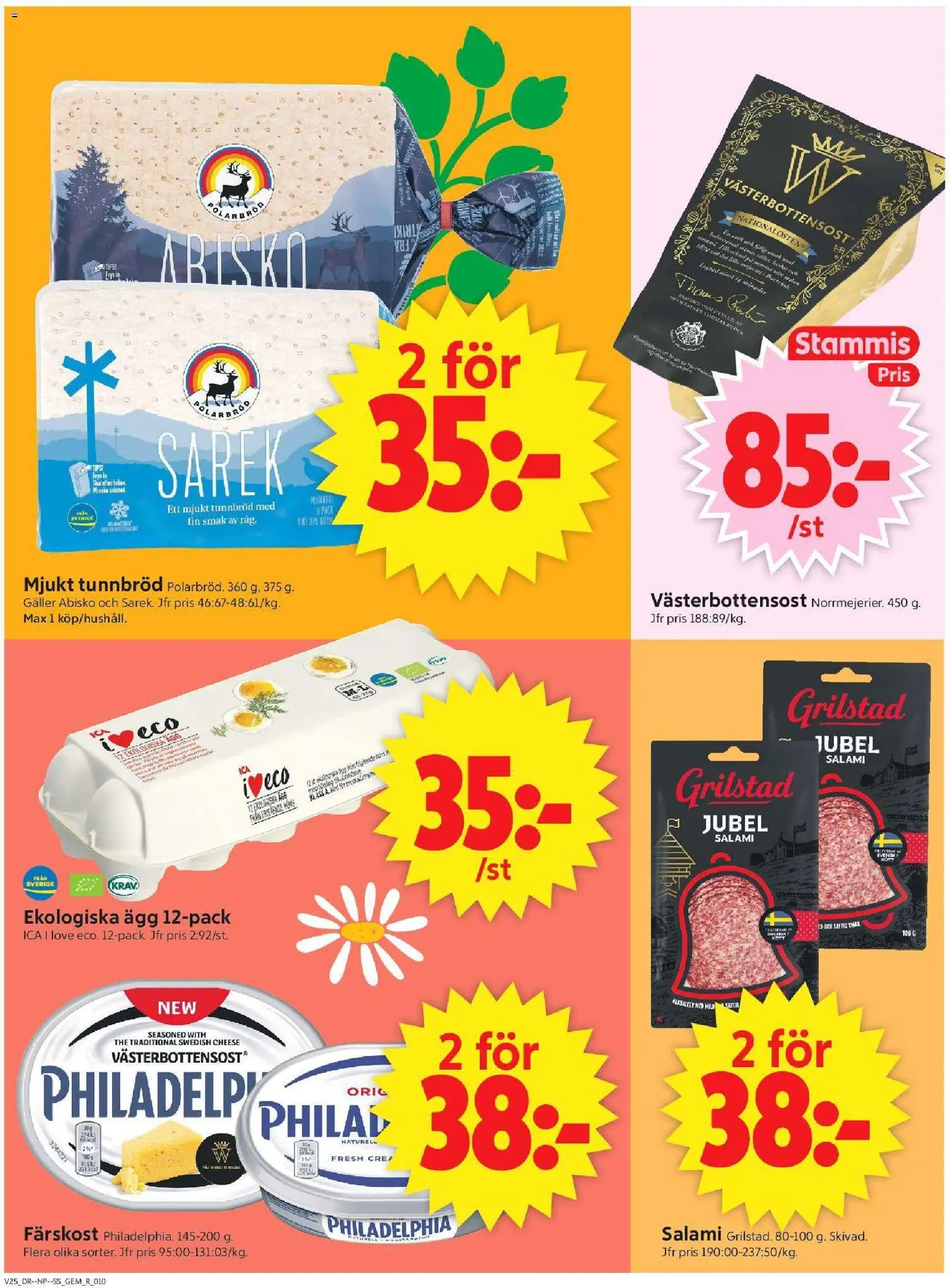ICA Supermarket reklamblad aktuell från 15.06.2026 | Sida: 12 | Produkter: Gem, Tunnbröd, Ägg, Salami