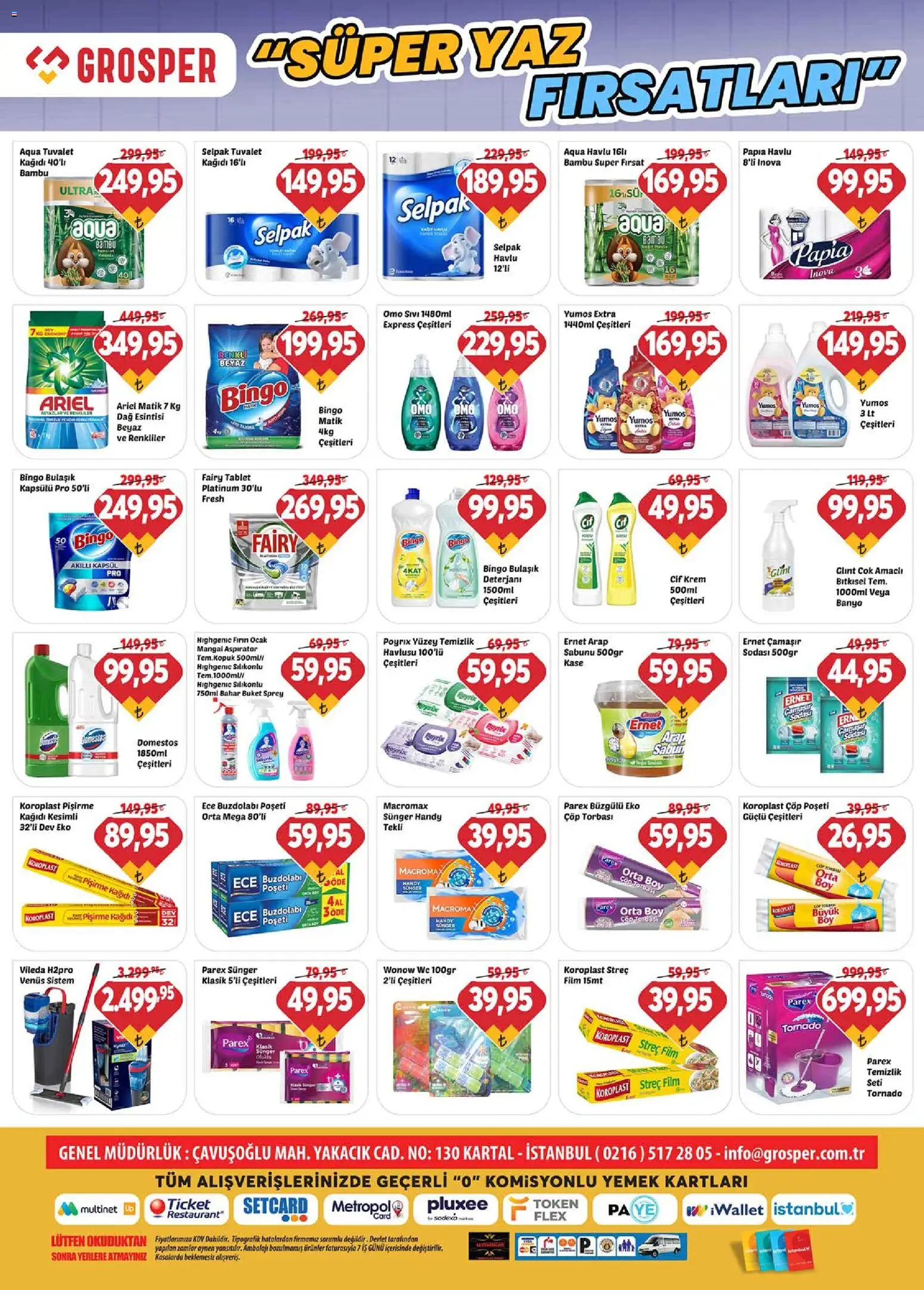 Grosper Katalog - 03.06.2026 tarihinden itibaren geçerlidir | Sayfa: 13 | Ürünler: Kaşe, Krem, Buzdolabı, Fırın