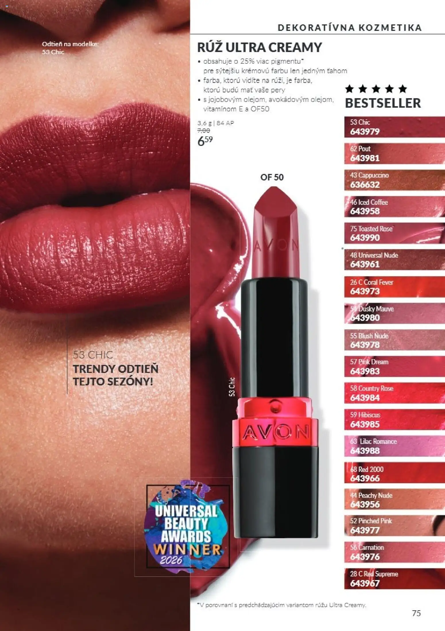 Nové Avon akcie – leták je platný od 01.11.2026 | Strana: 75 | Produkty: Cappuccino