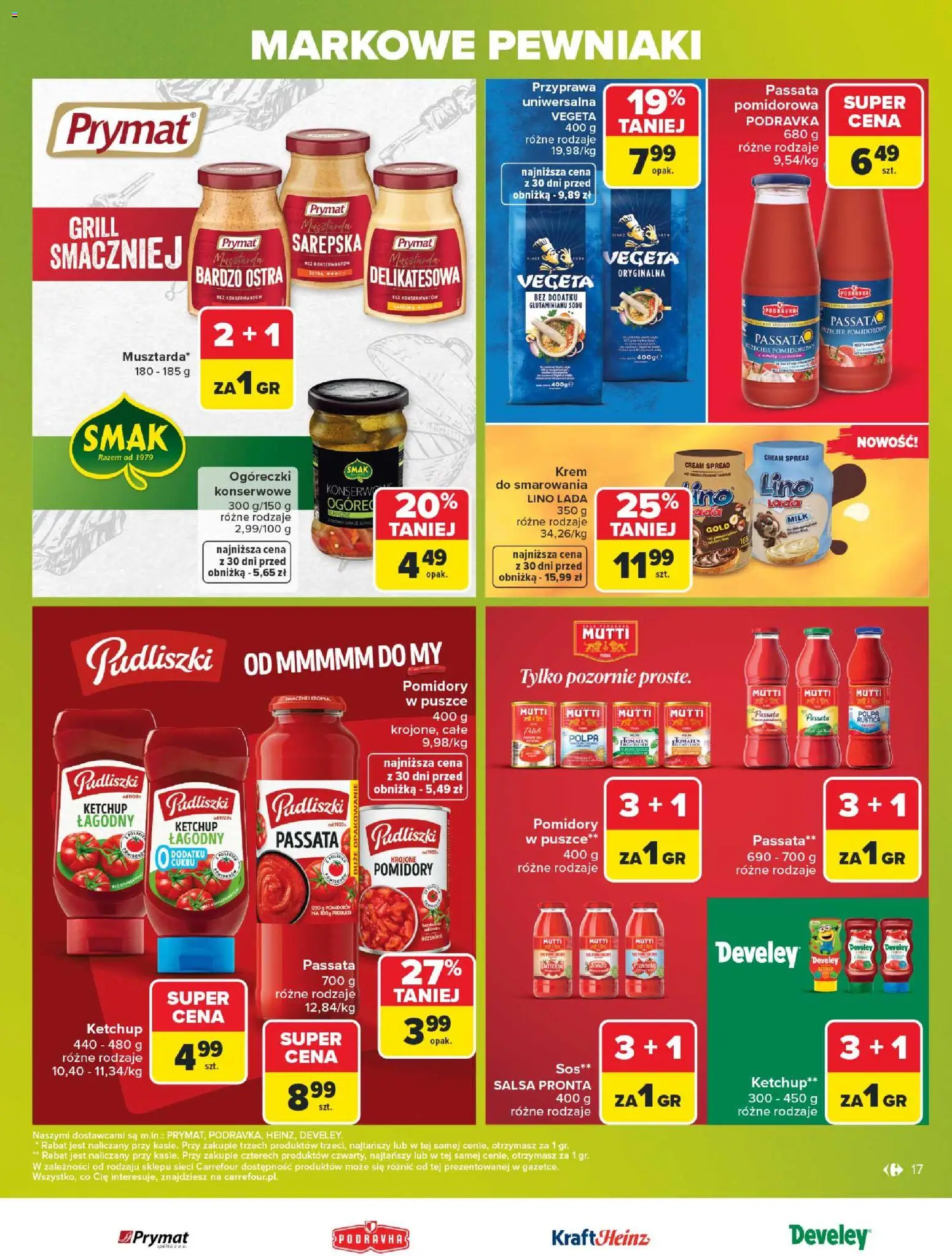 Carrefour gazetka - Markowe pewniaki od 20.07.2026 | Strona: 17 | Produkty: Ketchup, Grill, Ketchup pudliszki, Pomidory