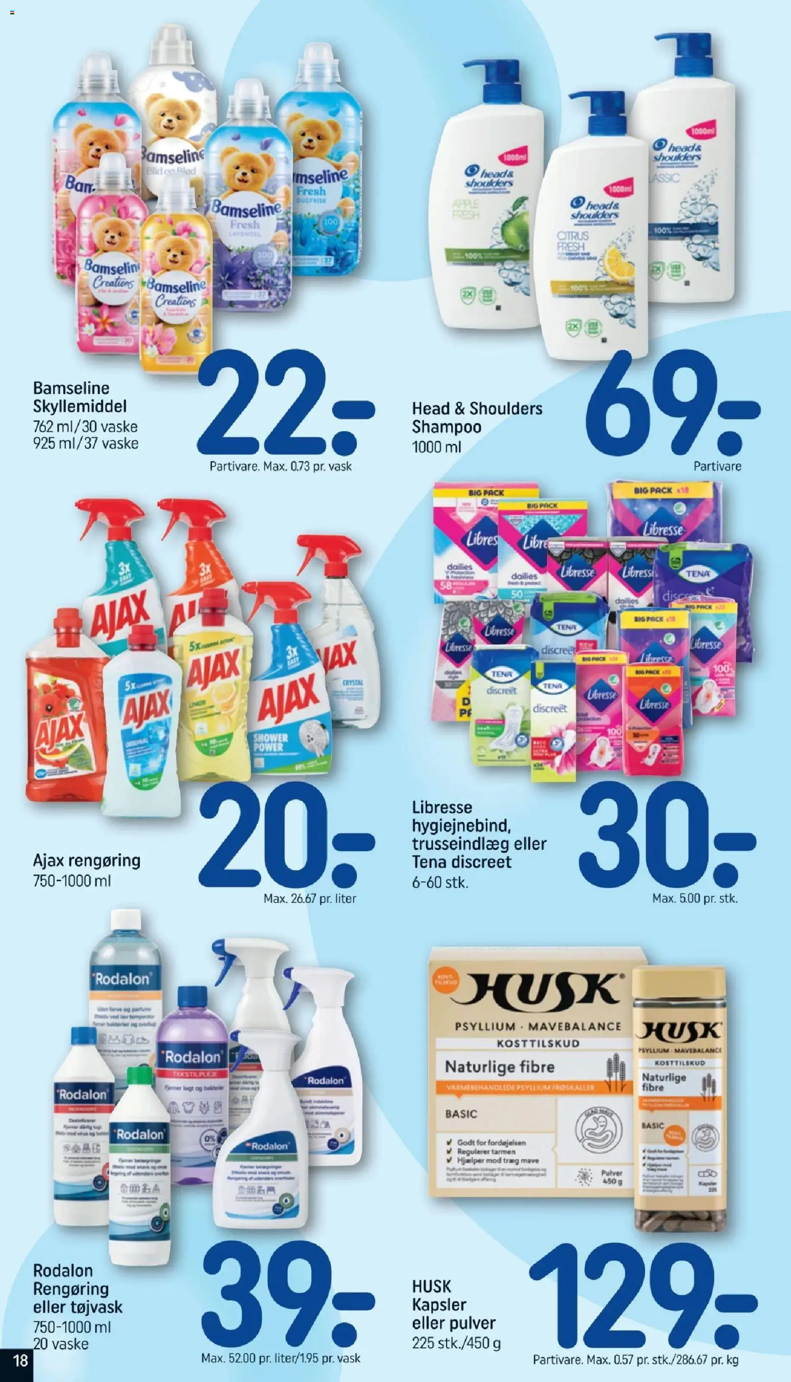 Rema 1000 tilbudsavis – gyldig fra 16/08/2026 | Side: 18 | Produkter: Shampoo, Skyllemiddel