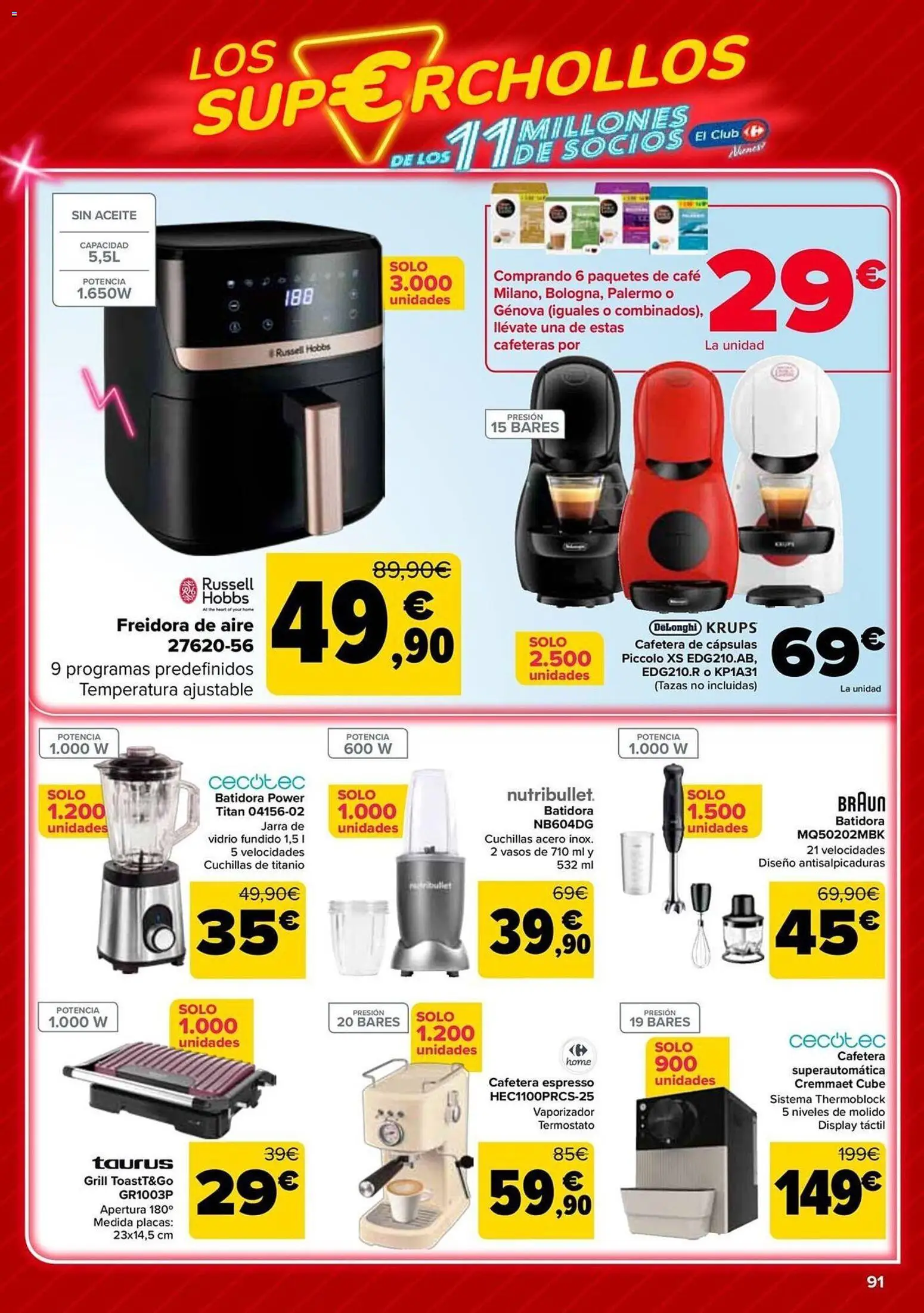 Carrefour folleto │ válido desde el 12.05.2026 | Página: 91 | Productos: Aceite, Vasos, Cafetera, Batidora