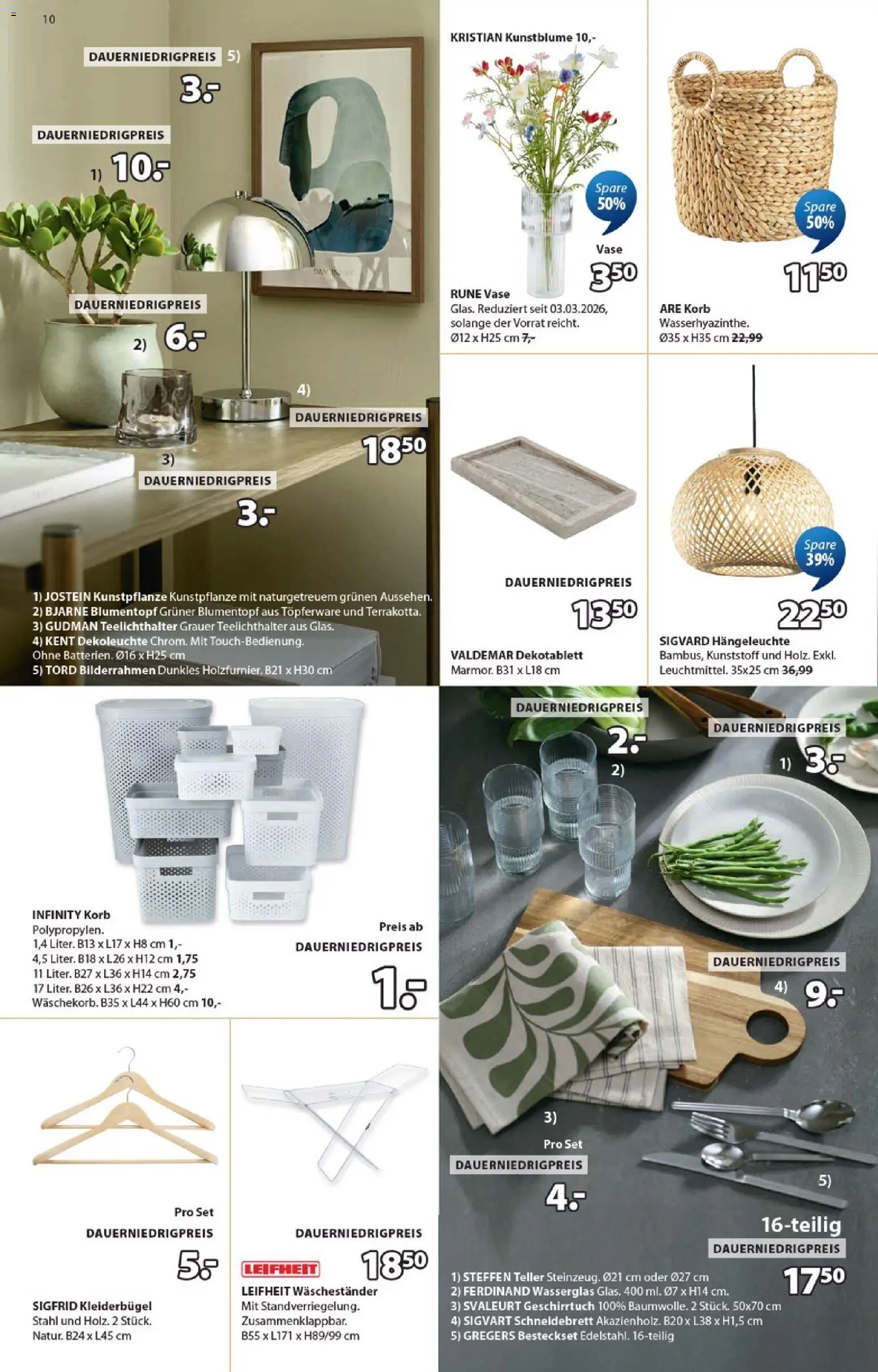 Prospekt JYSK – gültig ab 07.06.2026 | Seite: 10 | Produkte: Blumentopf, Vase, Kleiderbügel, Waschestander