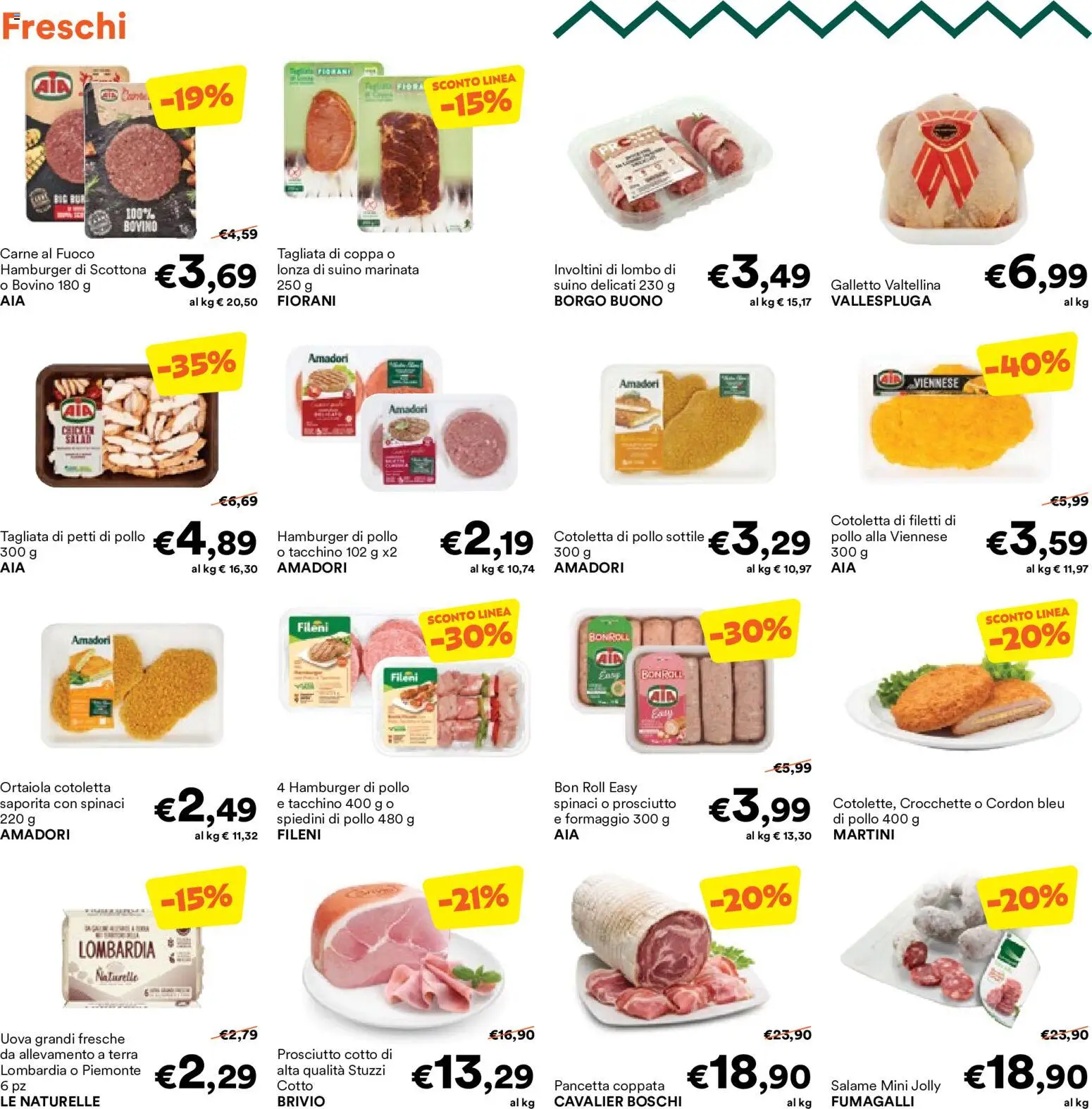 Volantino Unes del 06.05.2026 | Pagina: 10 | Prodotti: Tacchino, Formaggio, Prosciutto, Hamburger