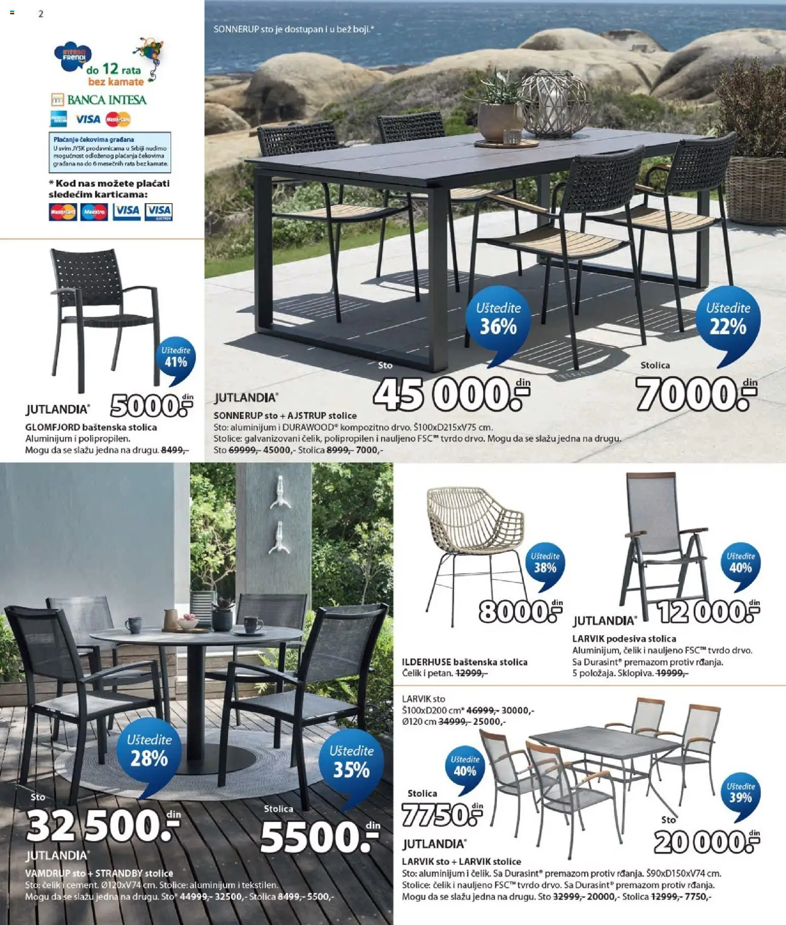Jysk katalog - važi od 22.07.2026 | Strana: 2 | Proizvode: Baštenska stolica, Sto, Stolica
