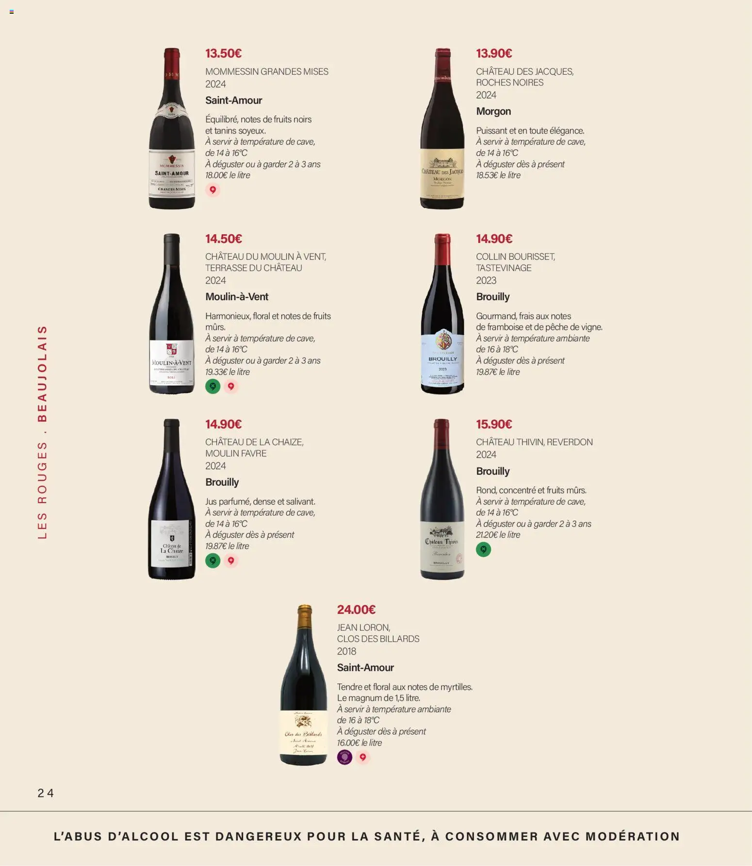 {H1} | Page: 24 | Produits: Pêche, Brouilly, Magnum, Jus