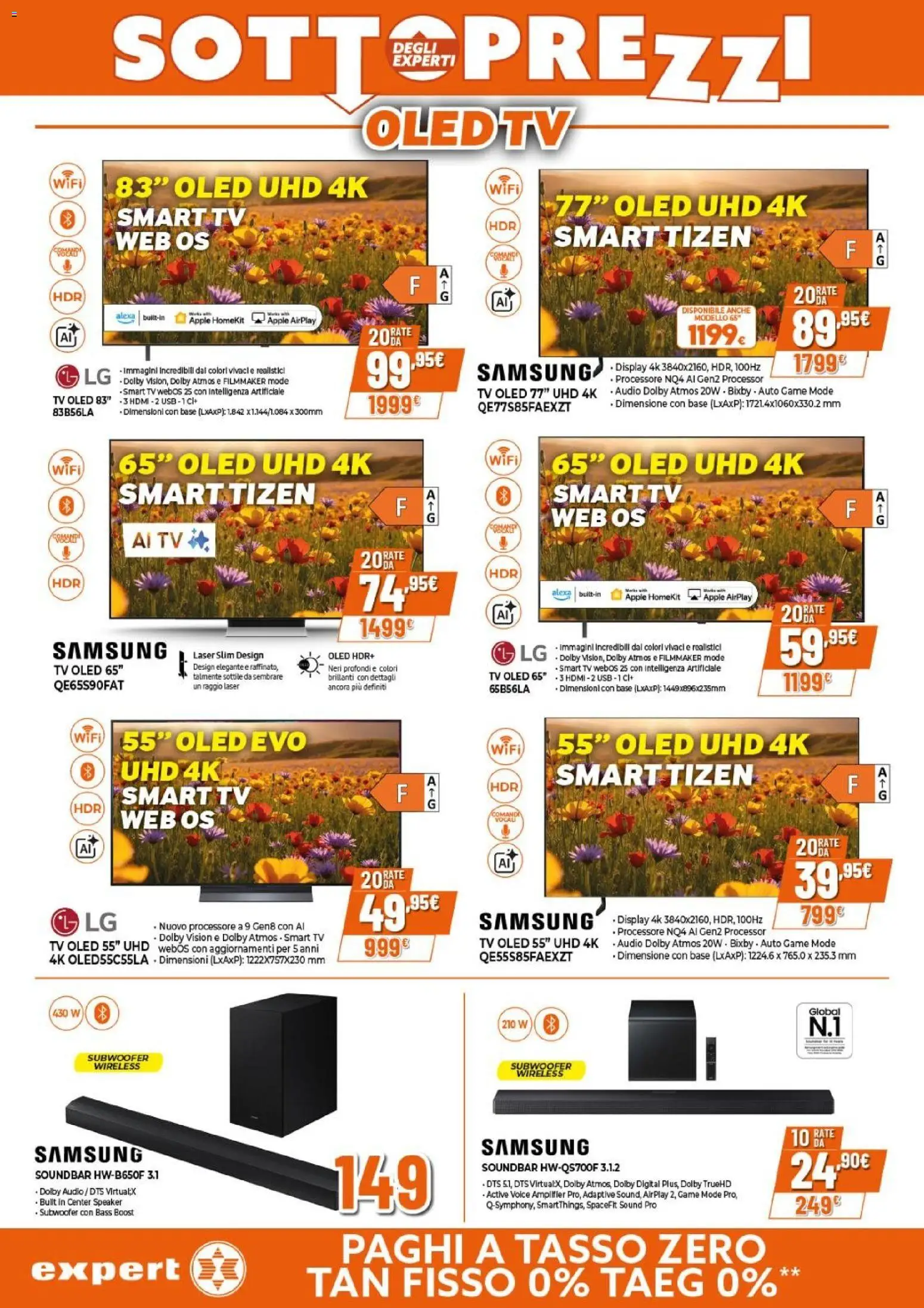 Volantino Expert del 21.05.2026 | Pagina: 11 | Prodotti: smart TV, Soundbar, USB, Samsung