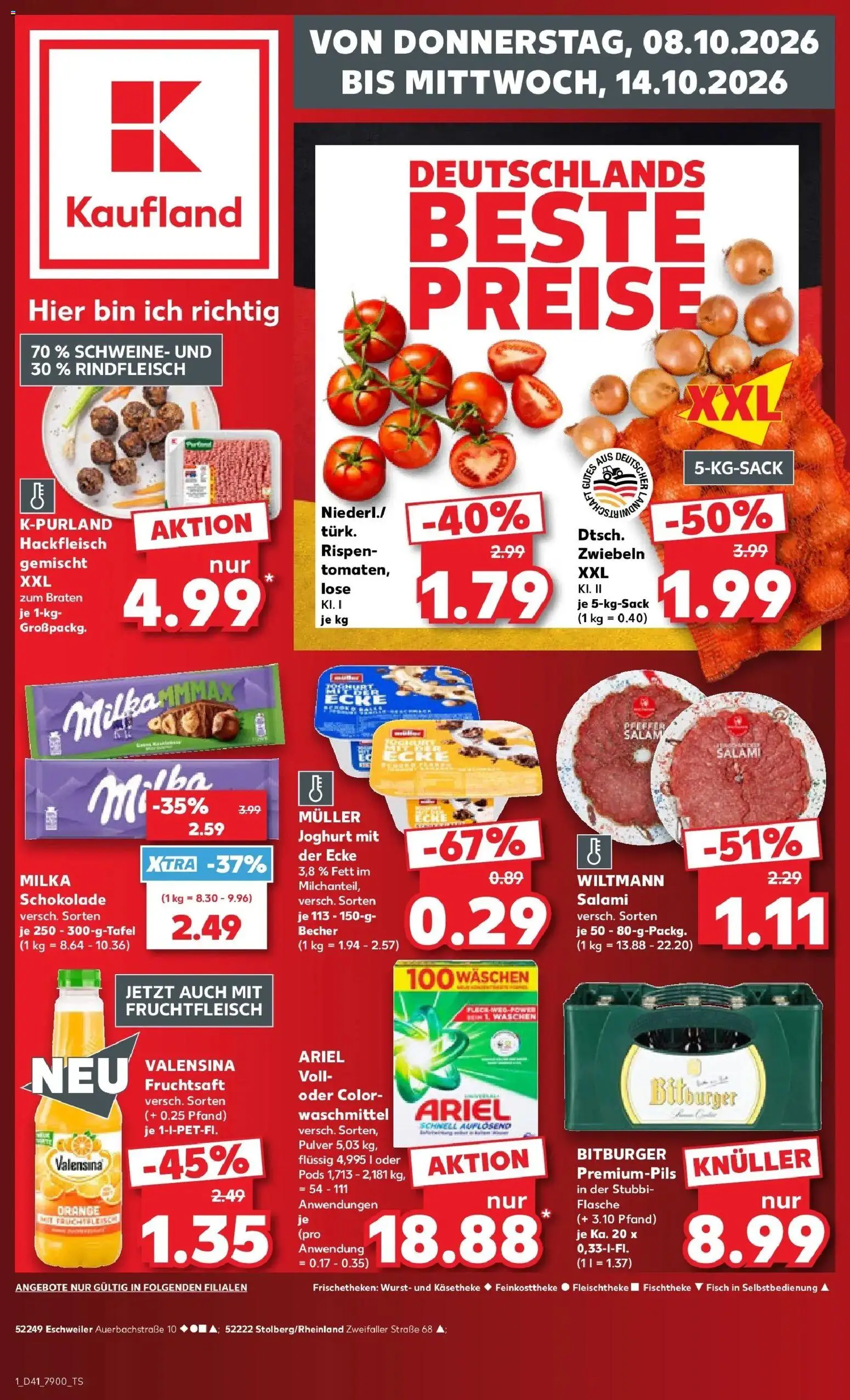 Prospekt Kaufland ab 05.10.2026 » Angebote Online zum Blättern | Seite: 11 | Produkte: Schokolade, Fisch, Wurst, Salami