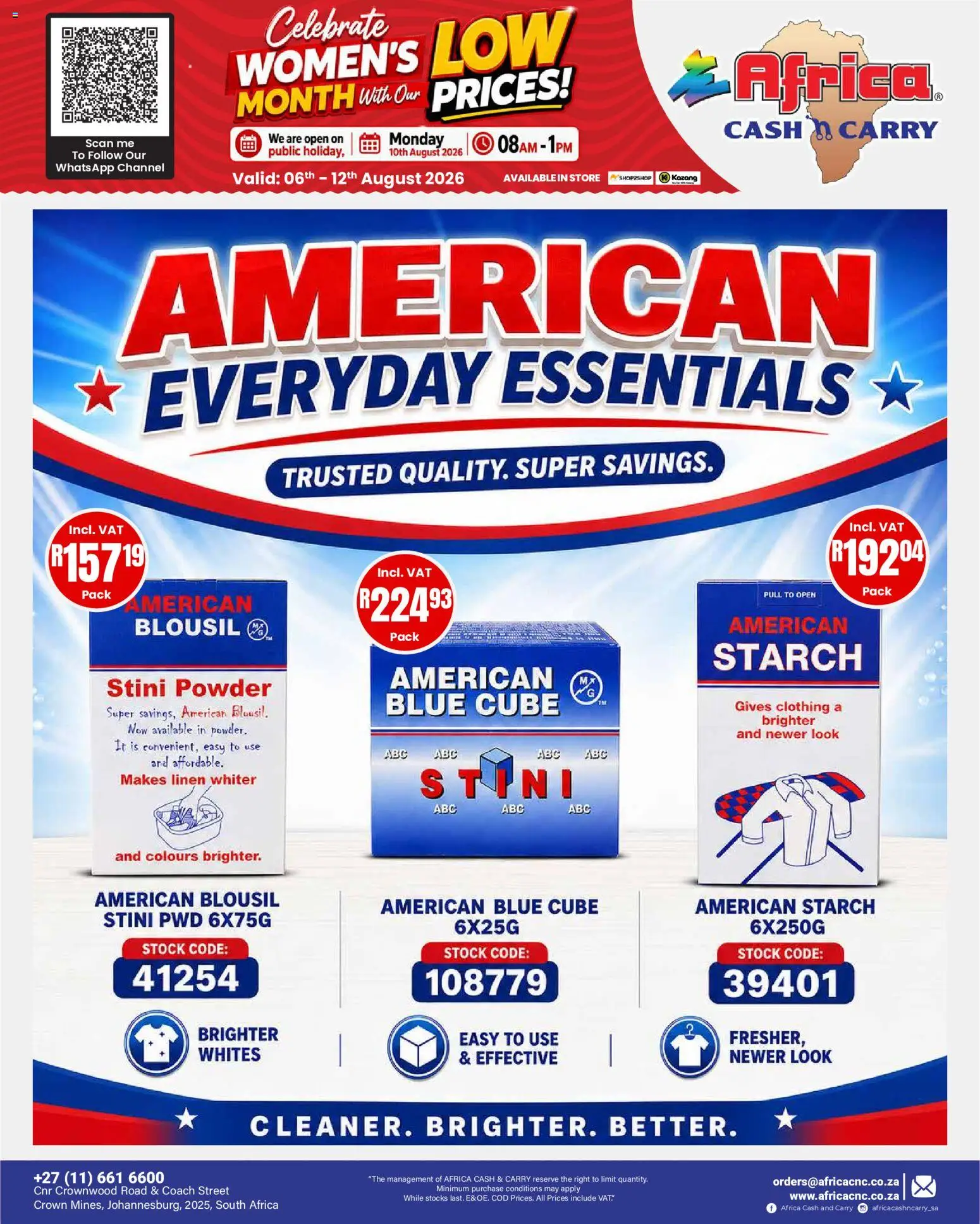 New Africa Cash & Carry catalogue – valid from 06/08/2026 | Page: 17 | Products: Powder, Stock