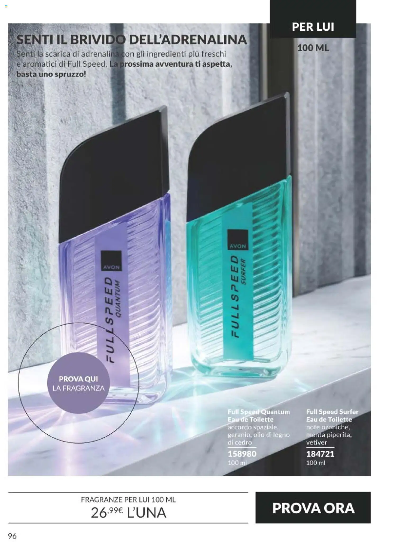 Volantino Avon del 01/09/2026 | Pagina: 96 | Prodotti: Olio, Ingredienti, Menta, Fragranza